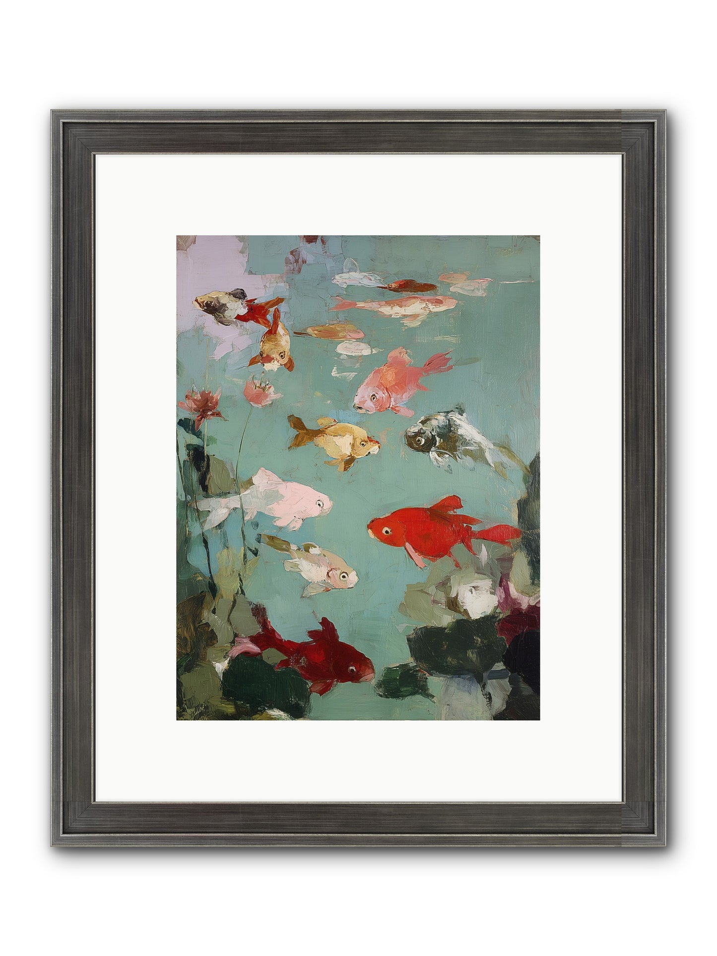 Turquoise Temple Framed Print - Slimwoods Black/Silver 9x12
