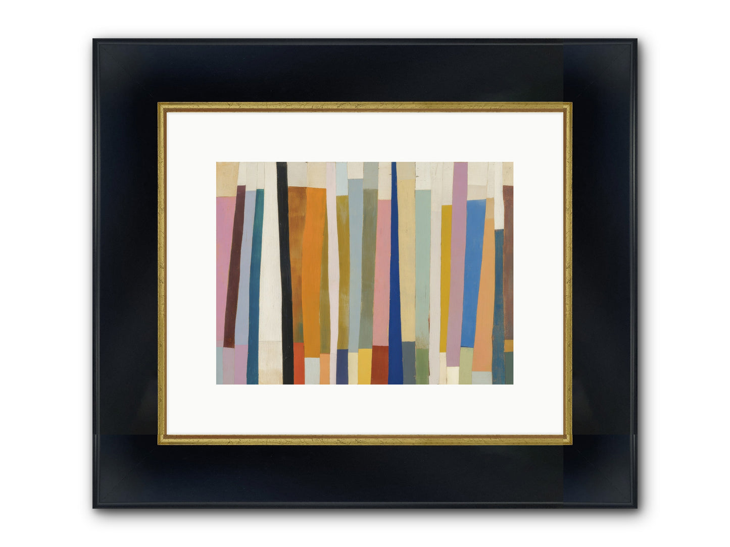 Tusk Loom Framed Print - Wide Black w/Gold 12x9
