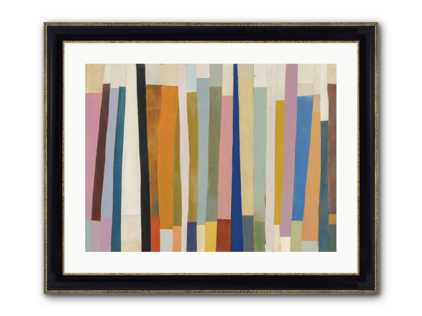 Tusk Loom Framed Print - Black & Gold 24x18
