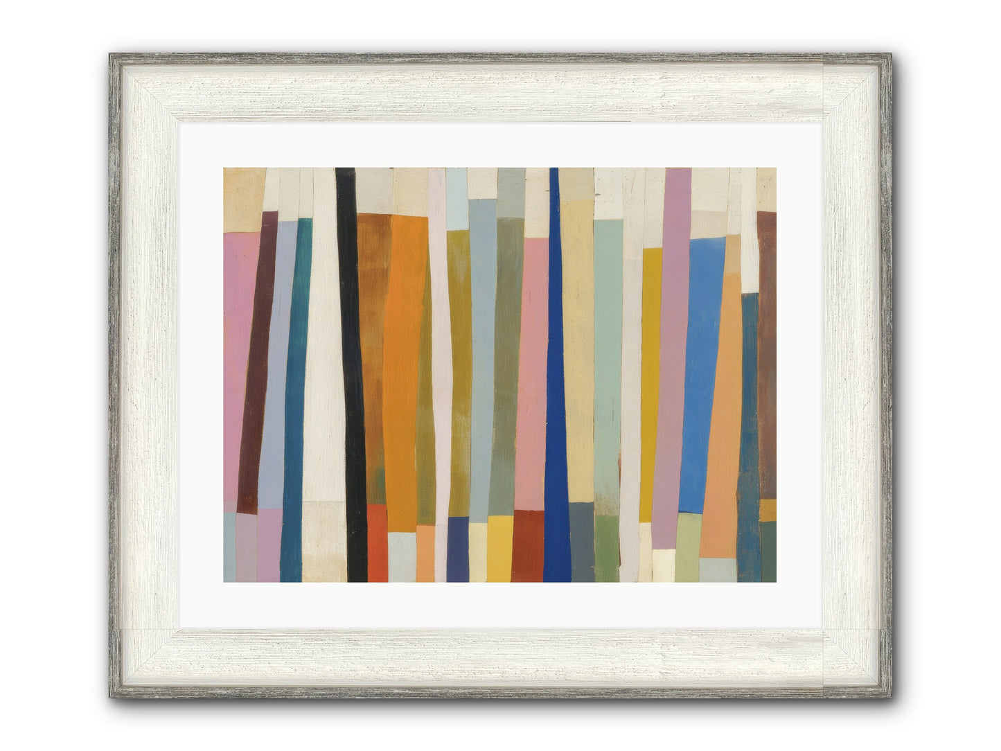 Tusk Loom Framed Print - Driftwood White 24x18