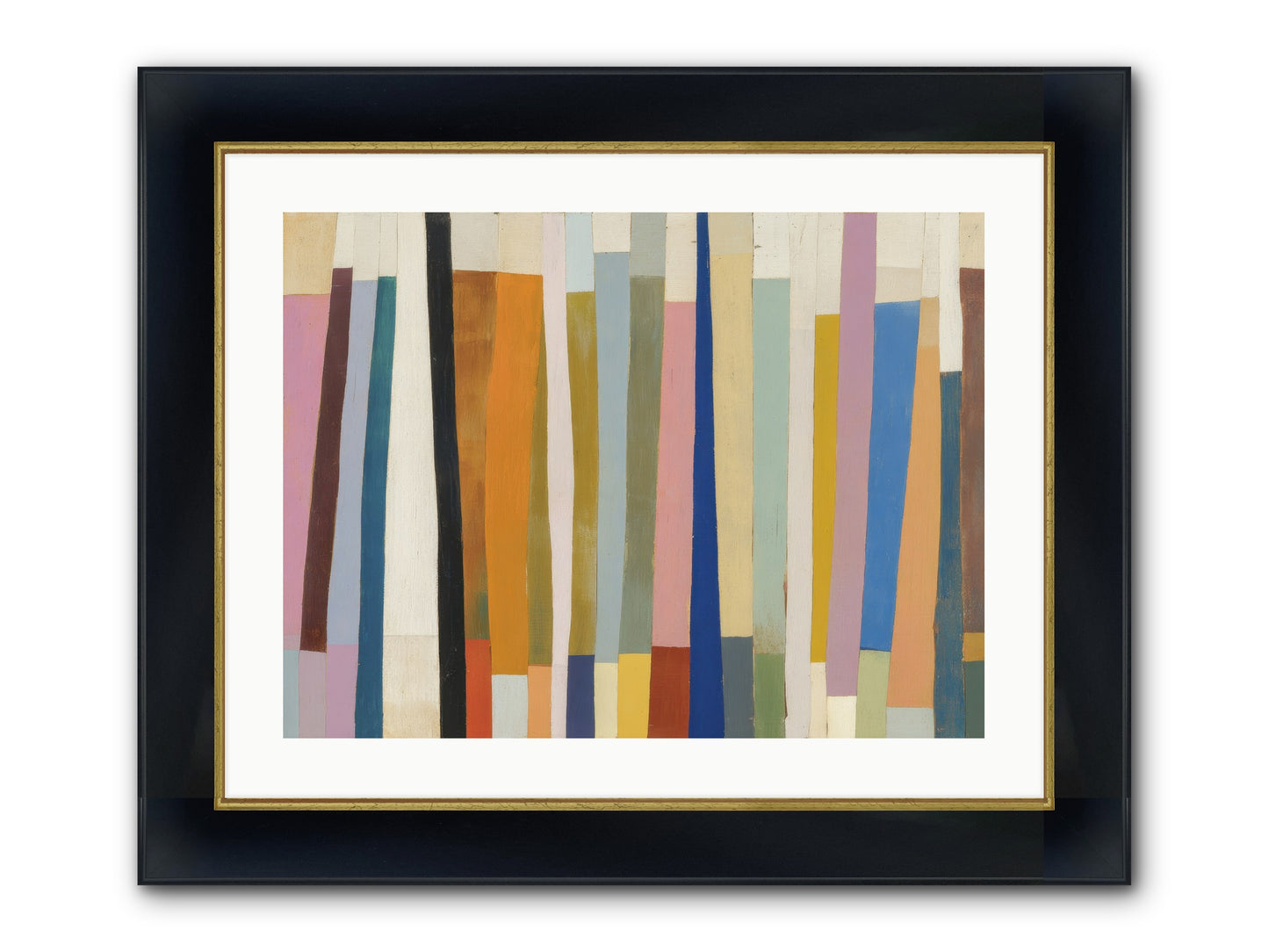 Tusk Loom Framed Print - Wide Black w/Gold 24x18