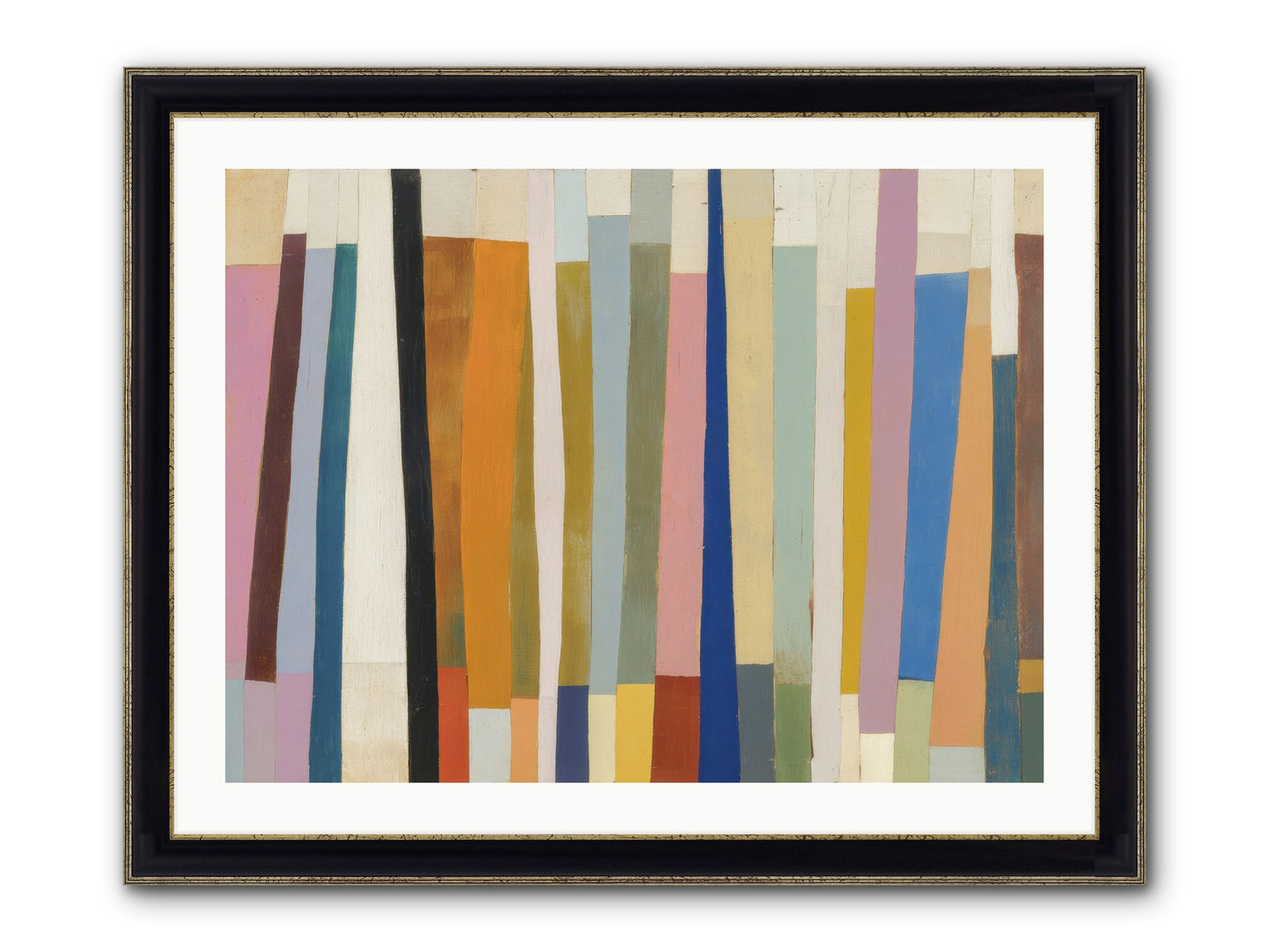 Tusk Loom Framed Print - Black & Gold 32x24