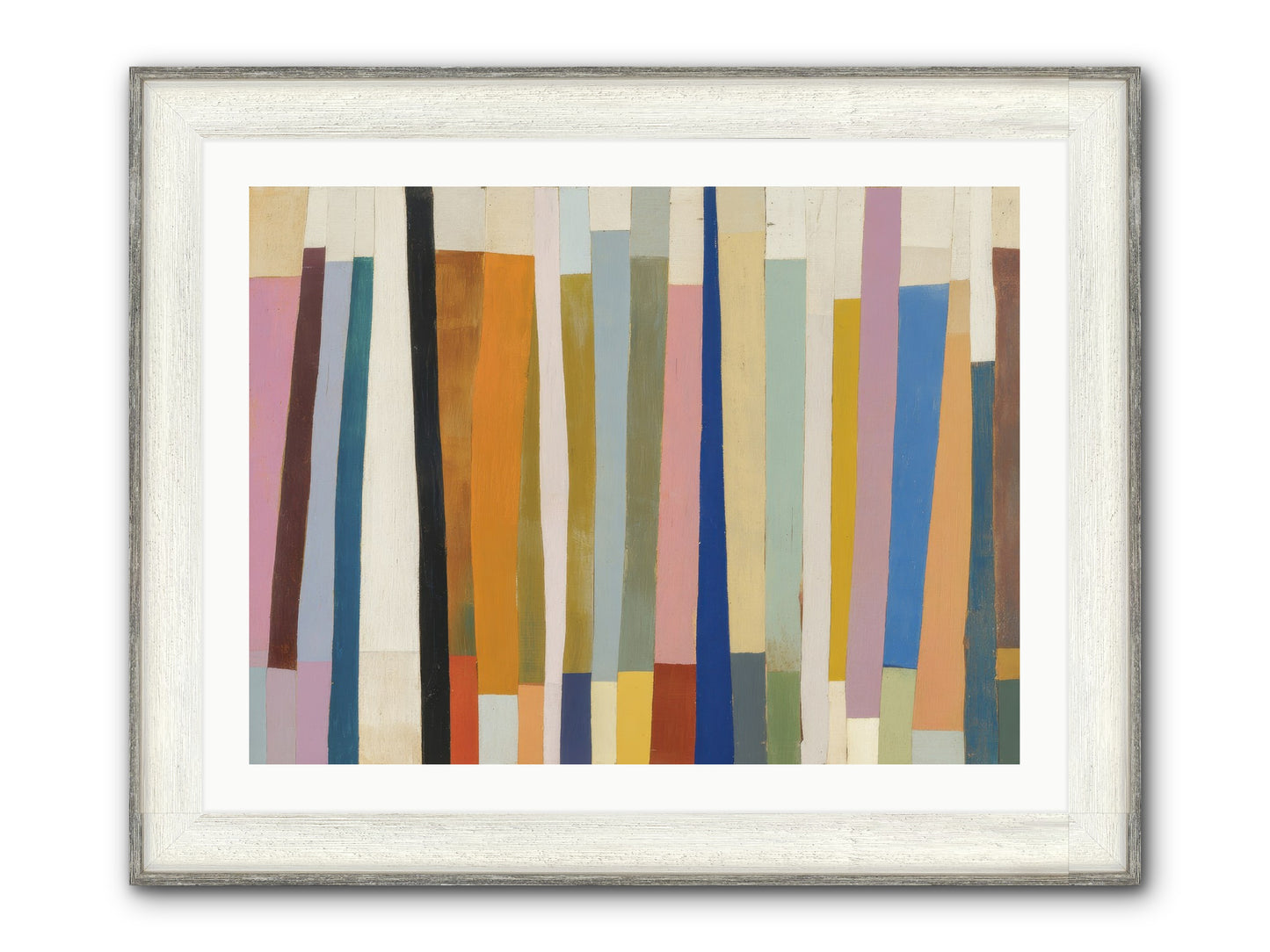 Tusk Loom Framed Print - Driftwood White 32x24