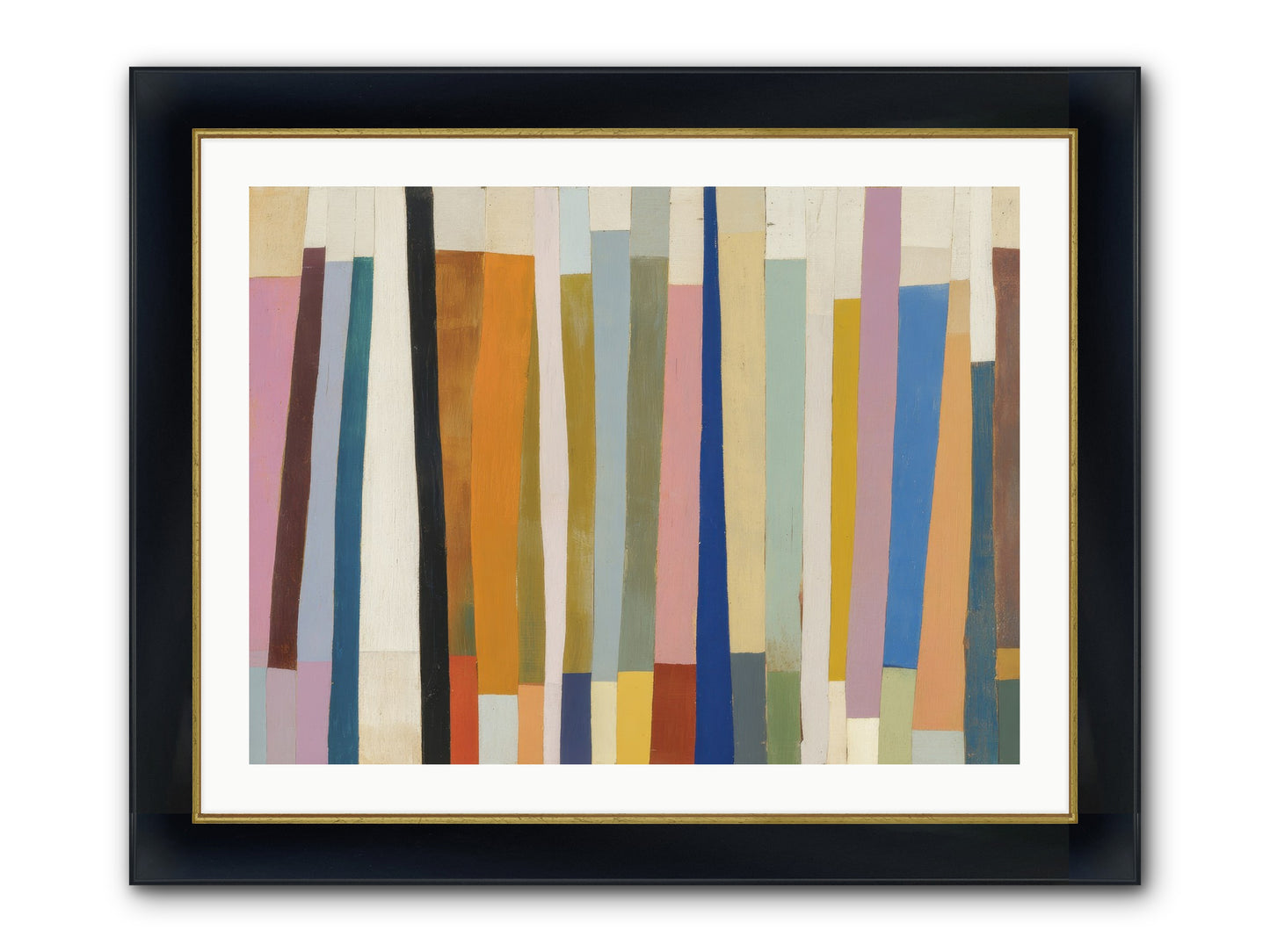 Tusk Loom Framed Print - Wide Black w/Gold 32x24