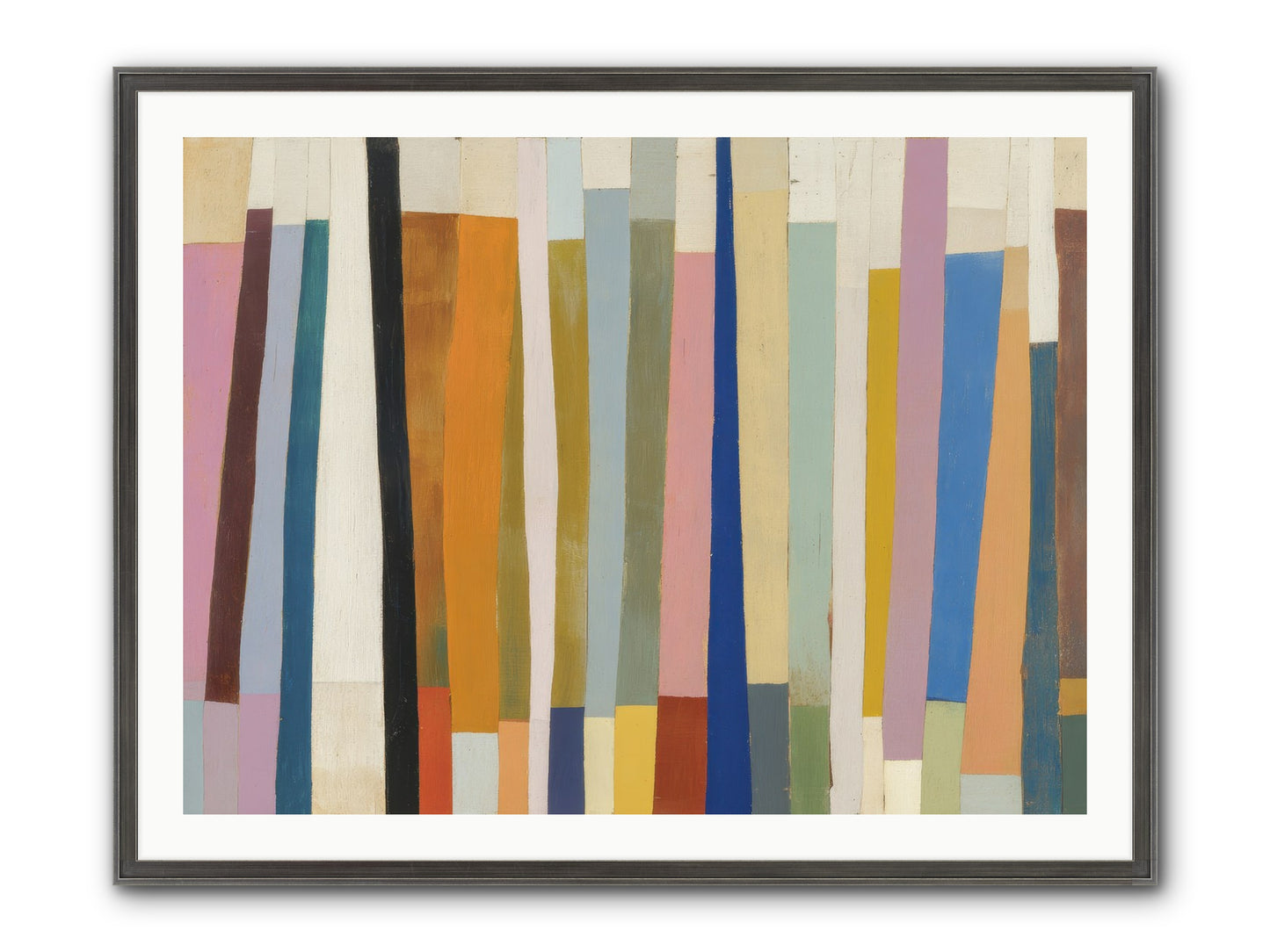 Tusk Loom Framed Print - Slimwoods Black/Silver 40x30