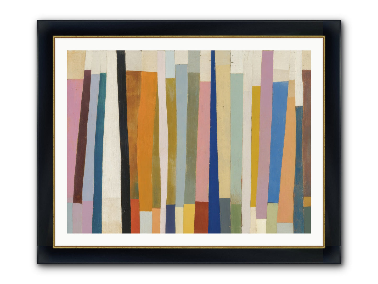 Tusk Loom Framed Print - Wide Black w/Gold 40x30