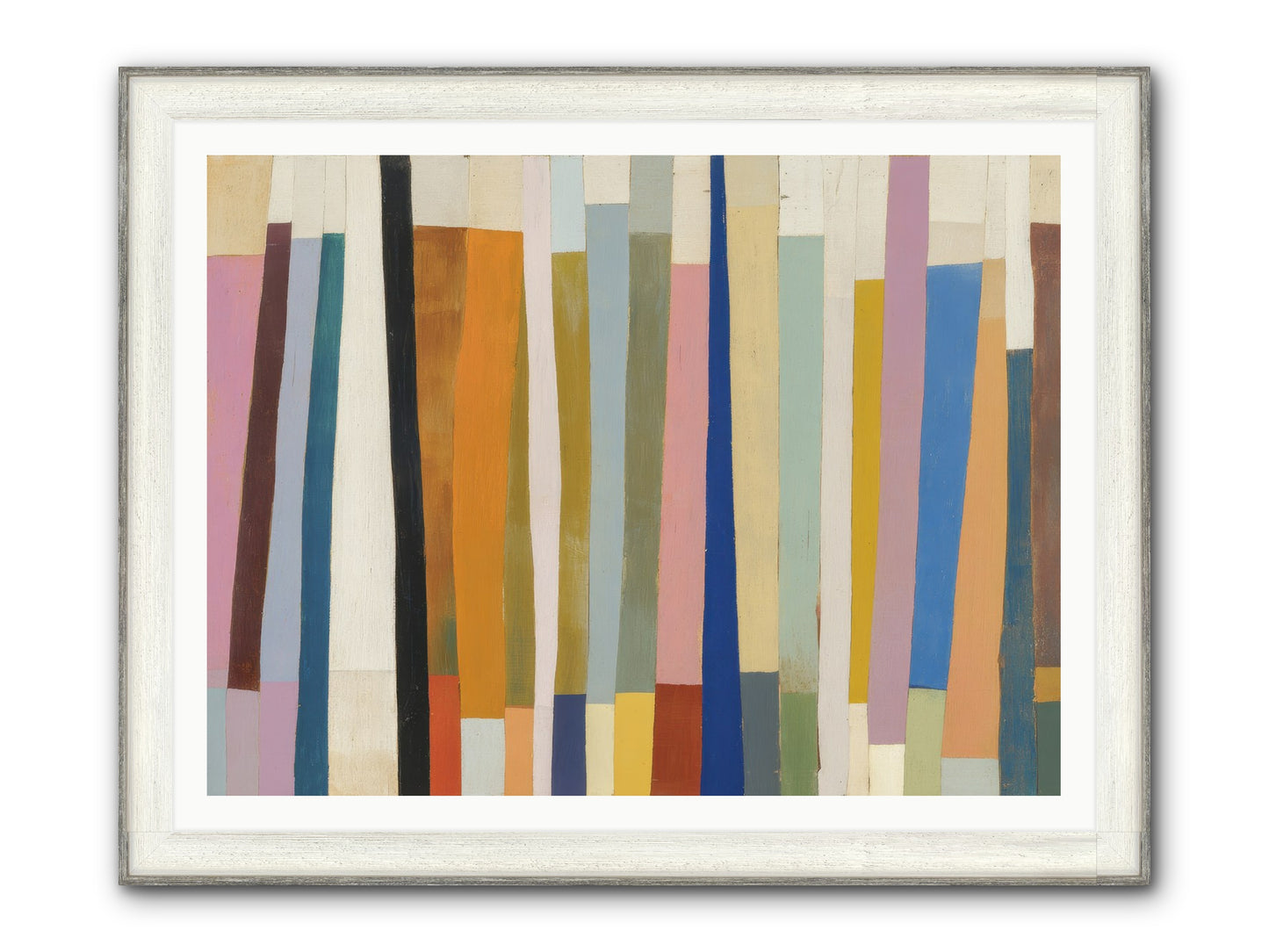 Tusk Loom Framed Print - Driftwood White 48x36