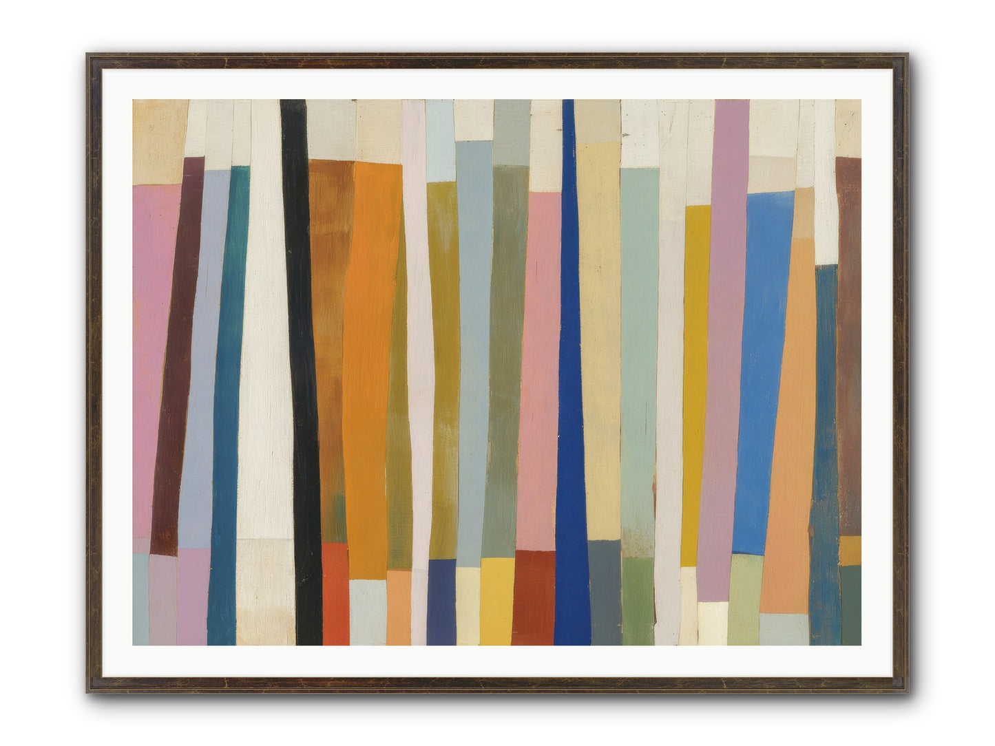 Tusk Loom Framed Print - Slimwoods Black/Gold 48x36