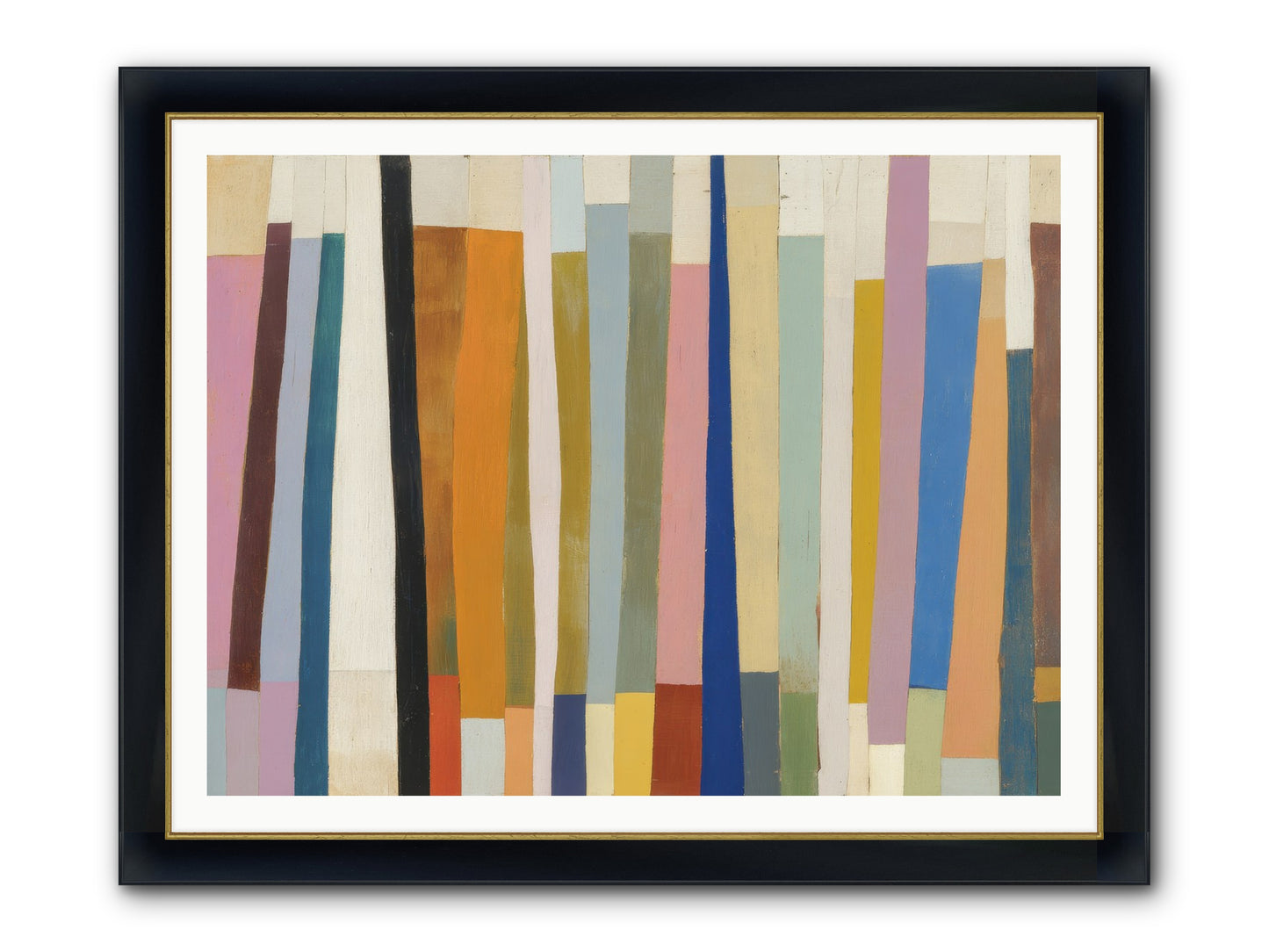 Tusk Loom Framed Print - Wide Black w/Gold 48x36