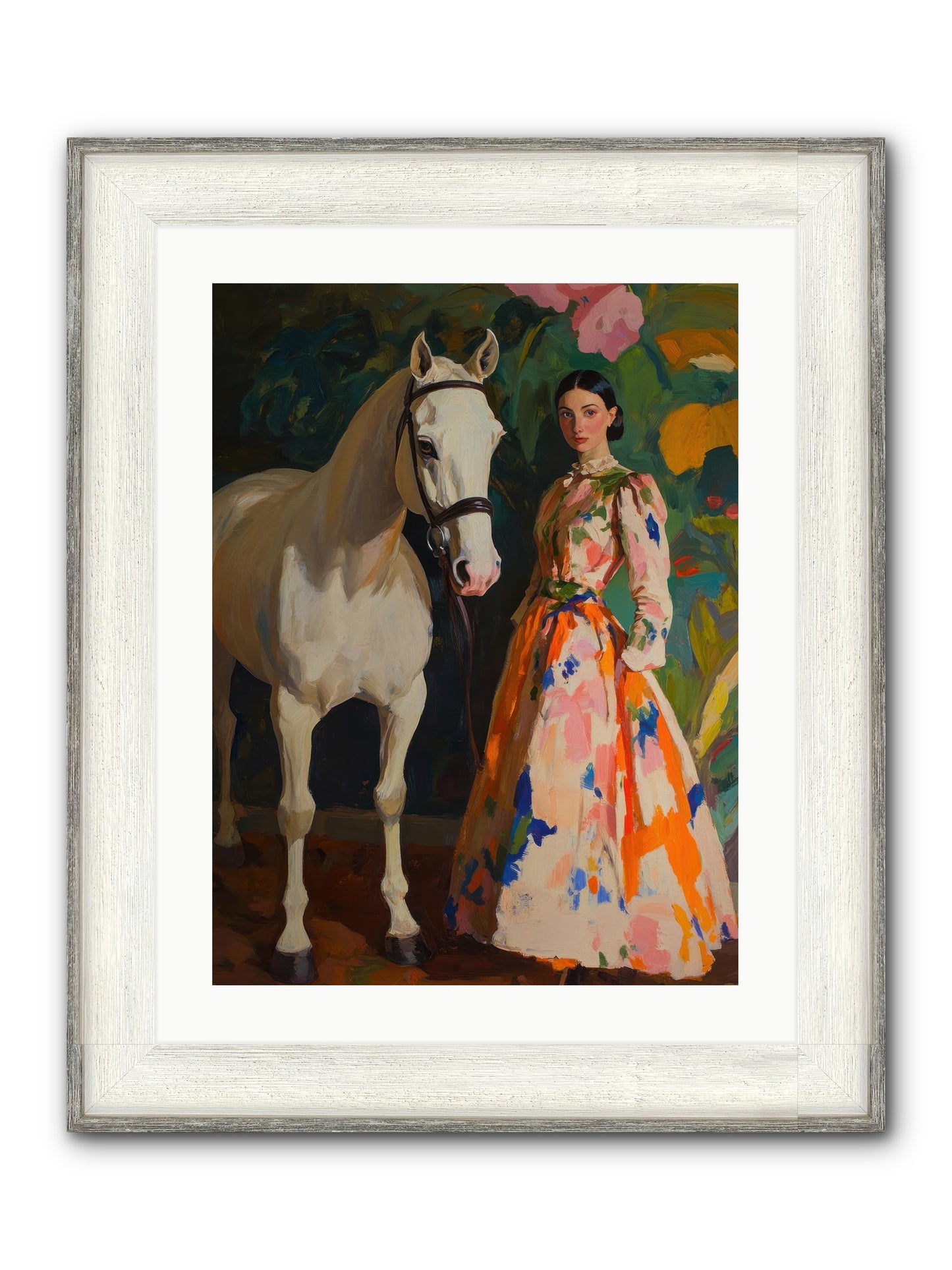 Twilight Champion Framed Print - Driftwood White 18x24