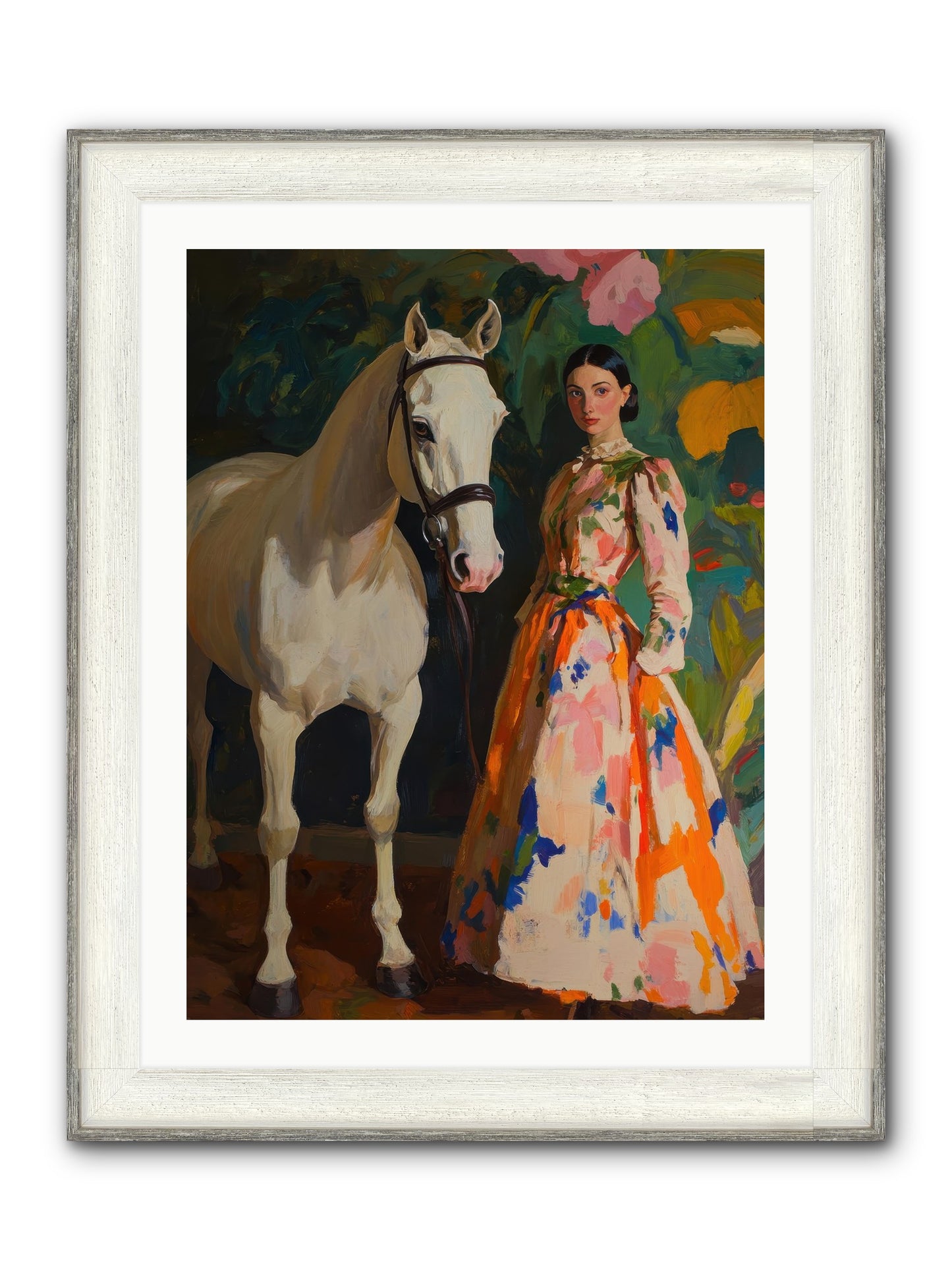 Twilight Champion Framed Print - Driftwood White 24x32