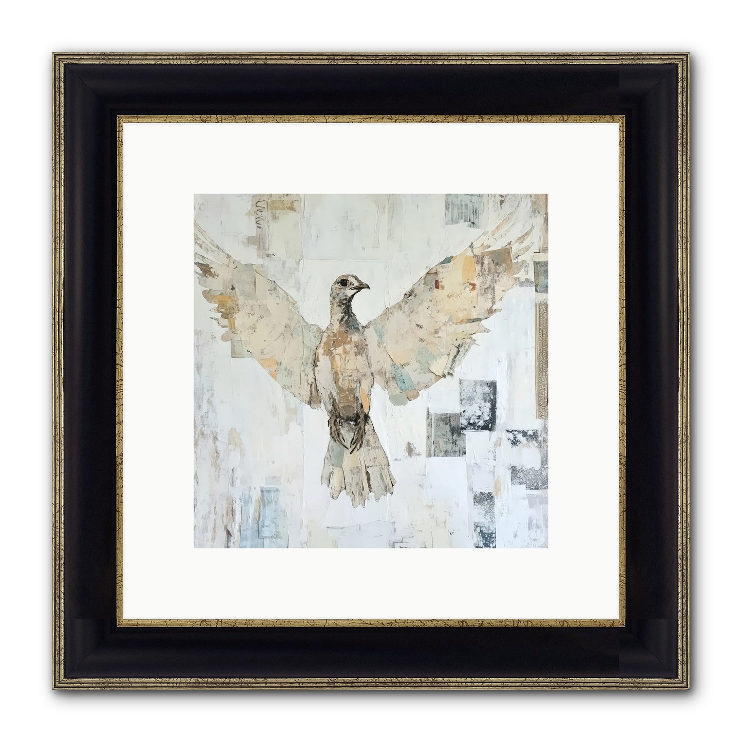 Twilight Snow Blanket Framed Print - Black & Gold 10x10