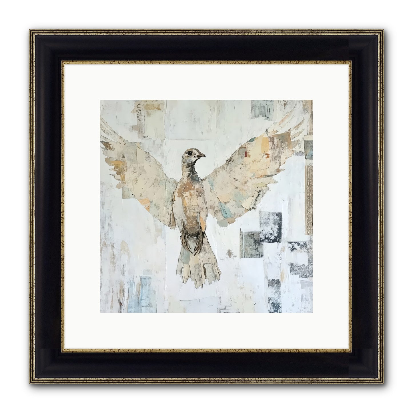 Twilight Snow Blanket Framed Print - Black & Gold 12x12