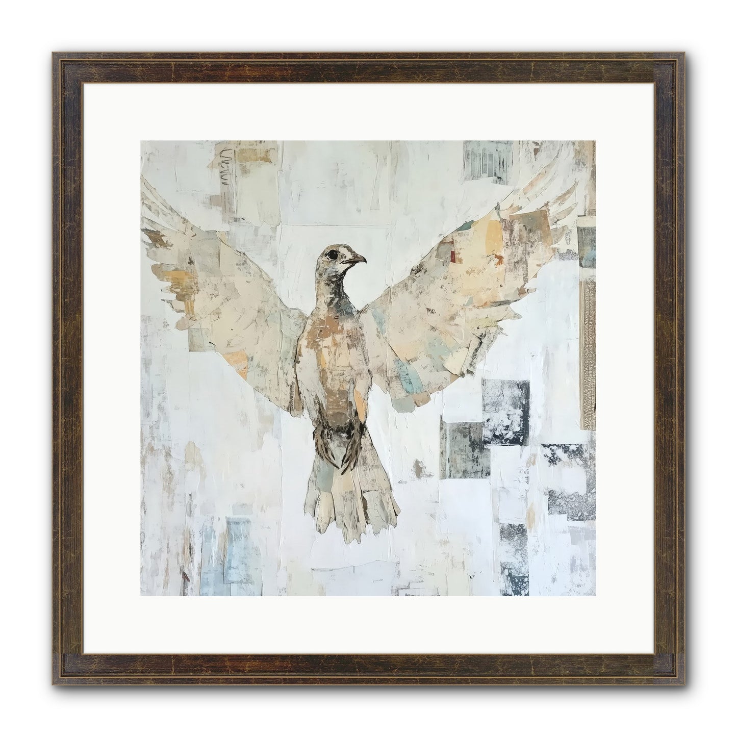 Twilight Snow Blanket Framed Print - Slimwoods Black/Gold 16x16