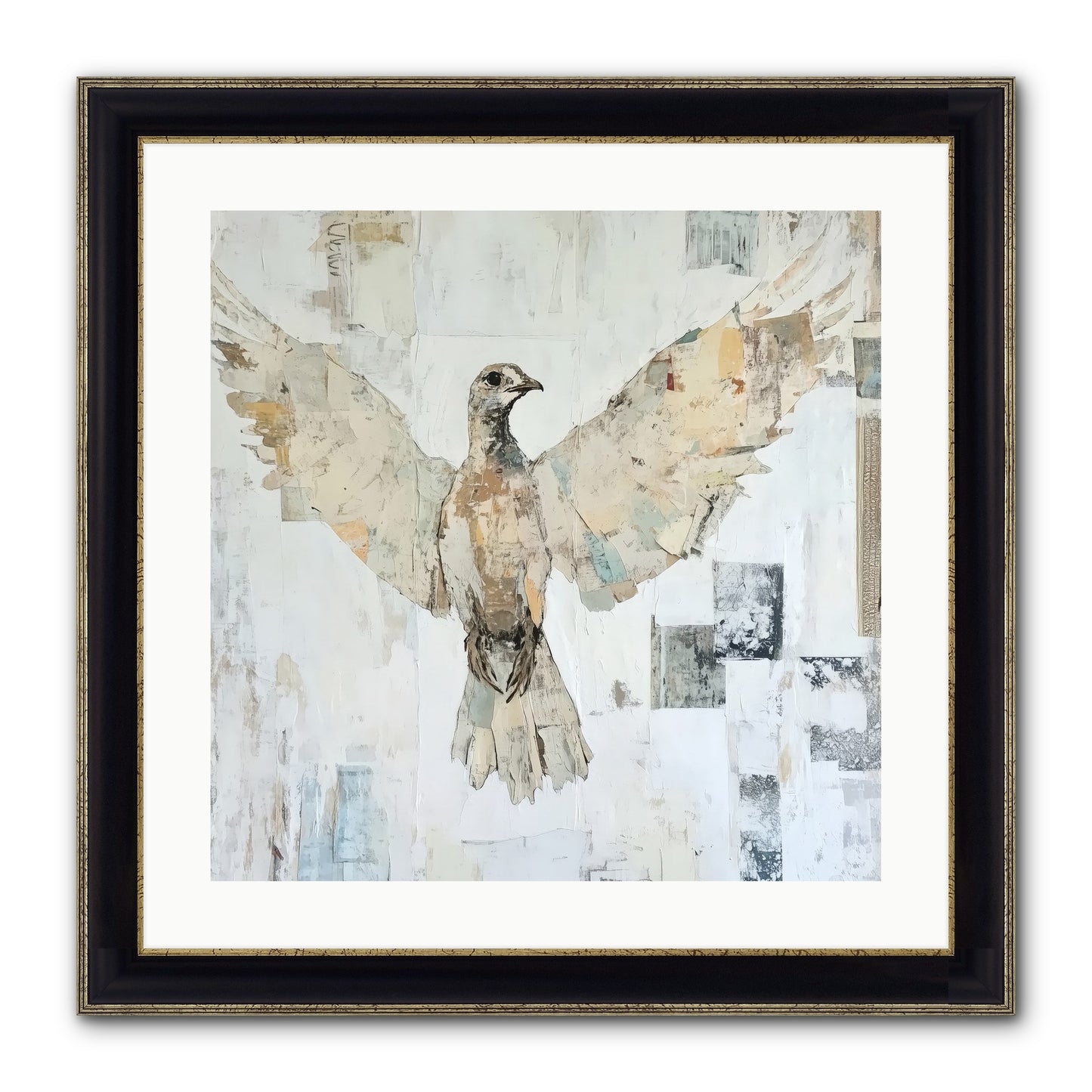 Twilight Snow Blanket Framed Print - Black & Gold 20x20
