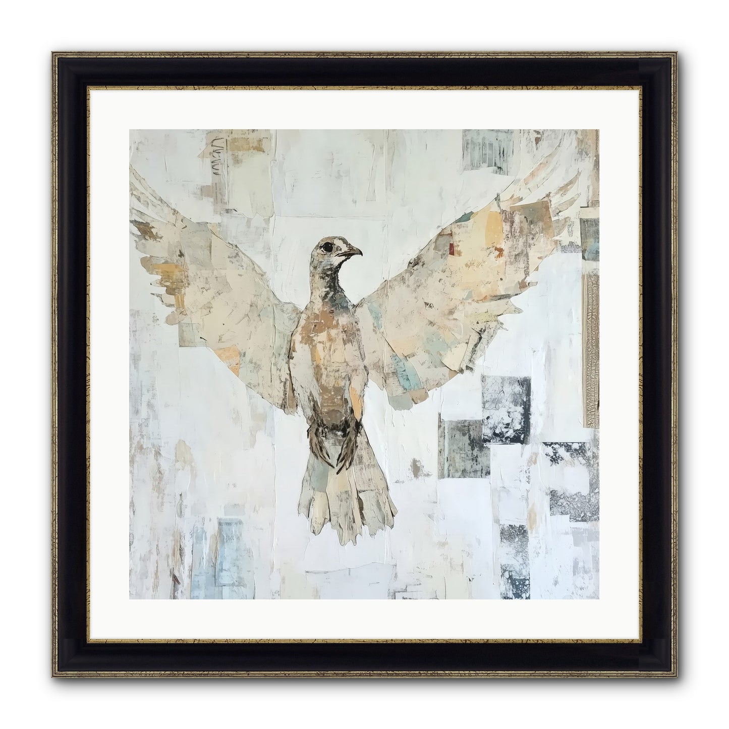 Twilight Snow Blanket Framed Print - Black & Gold 24x24