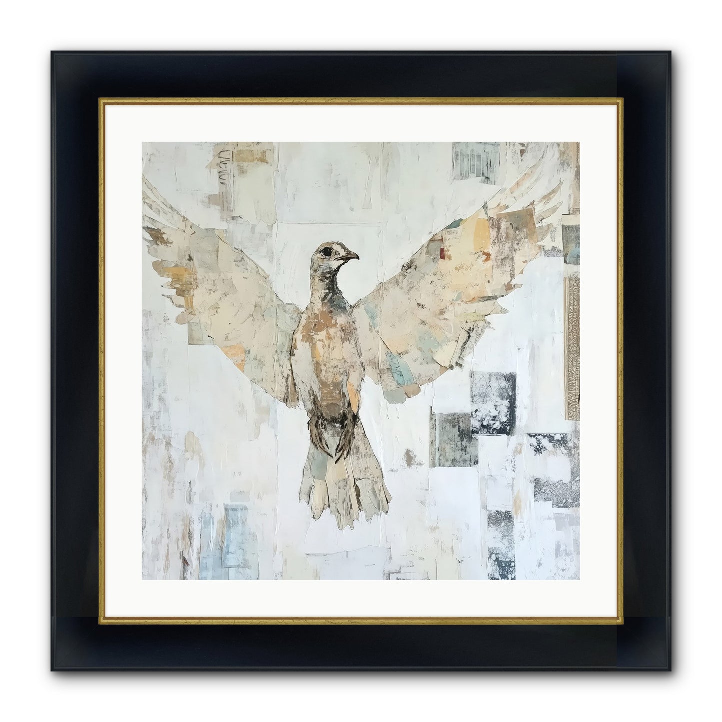 Twilight Snow Blanket Framed Print - Wide Black w/Gold 24x24