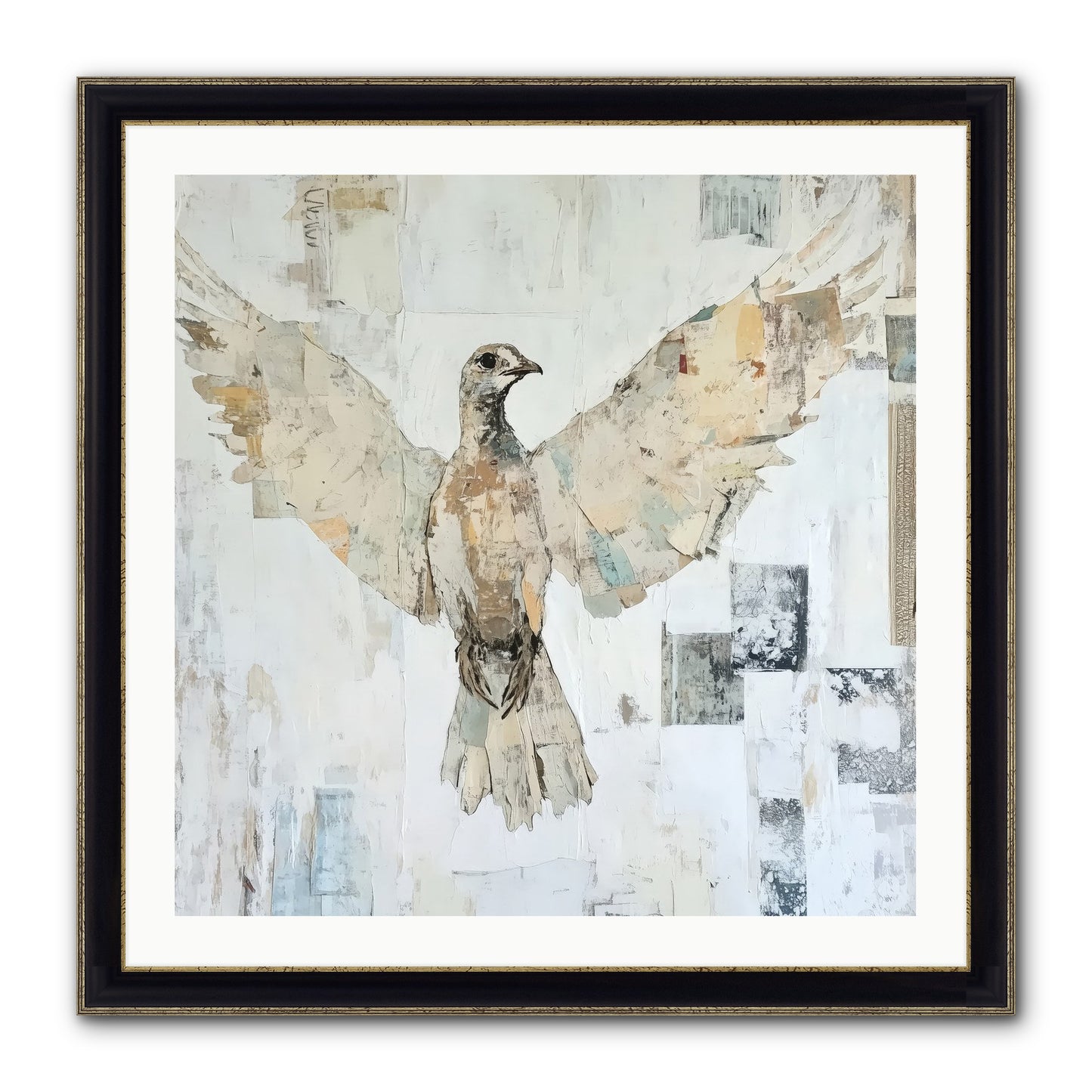 Twilight Snow Blanket Framed Print - Black & Gold 30x30