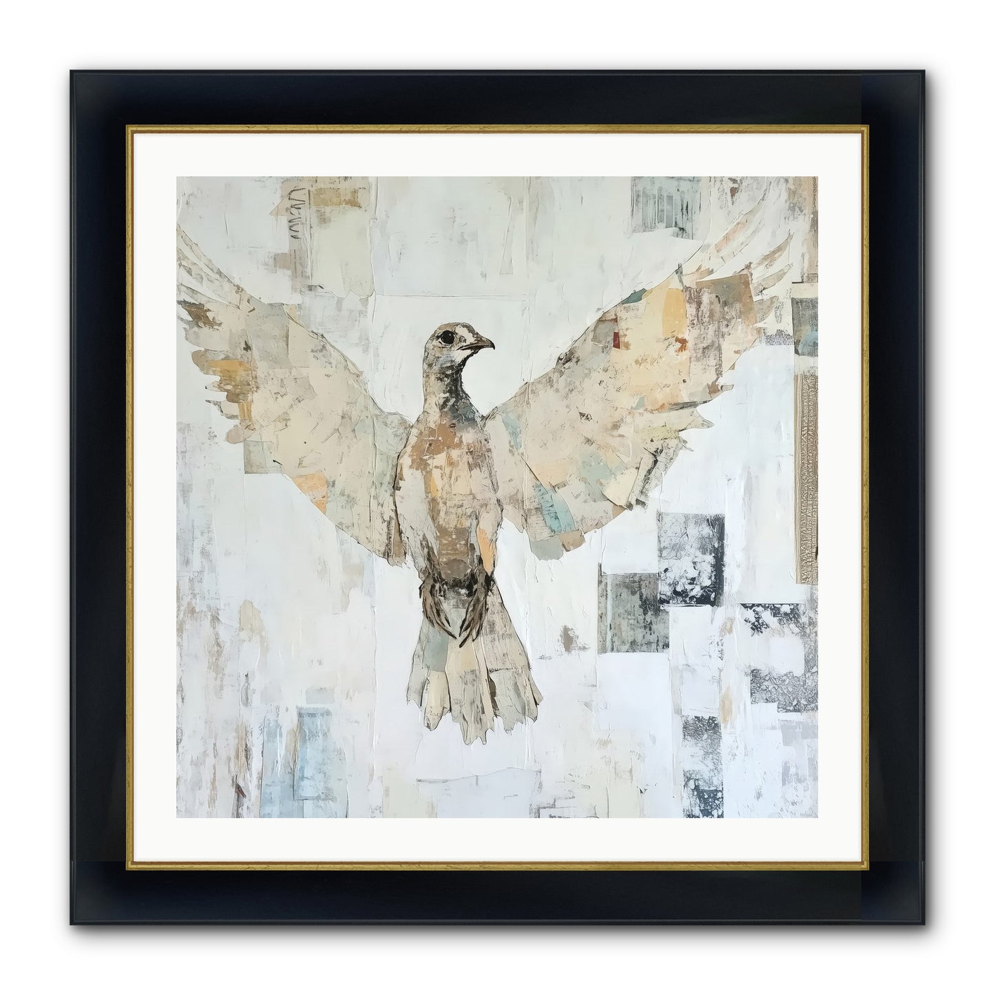 Twilight Snow Blanket Framed Print - Wide Black w/Gold 30x30