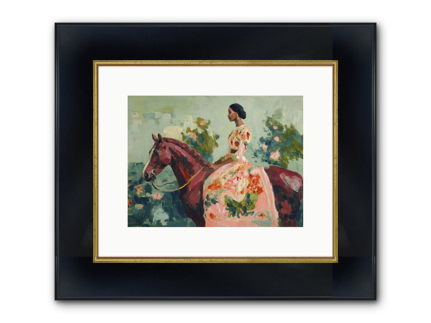Two Days With My Beloved Framed Print - Wide Black w/Gold 12x9