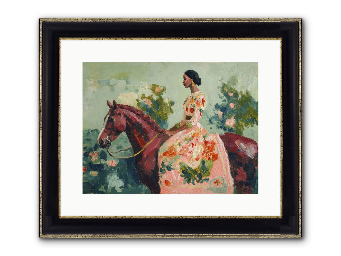 Two Days With My Beloved Framed Print - Black & Gold 16x12