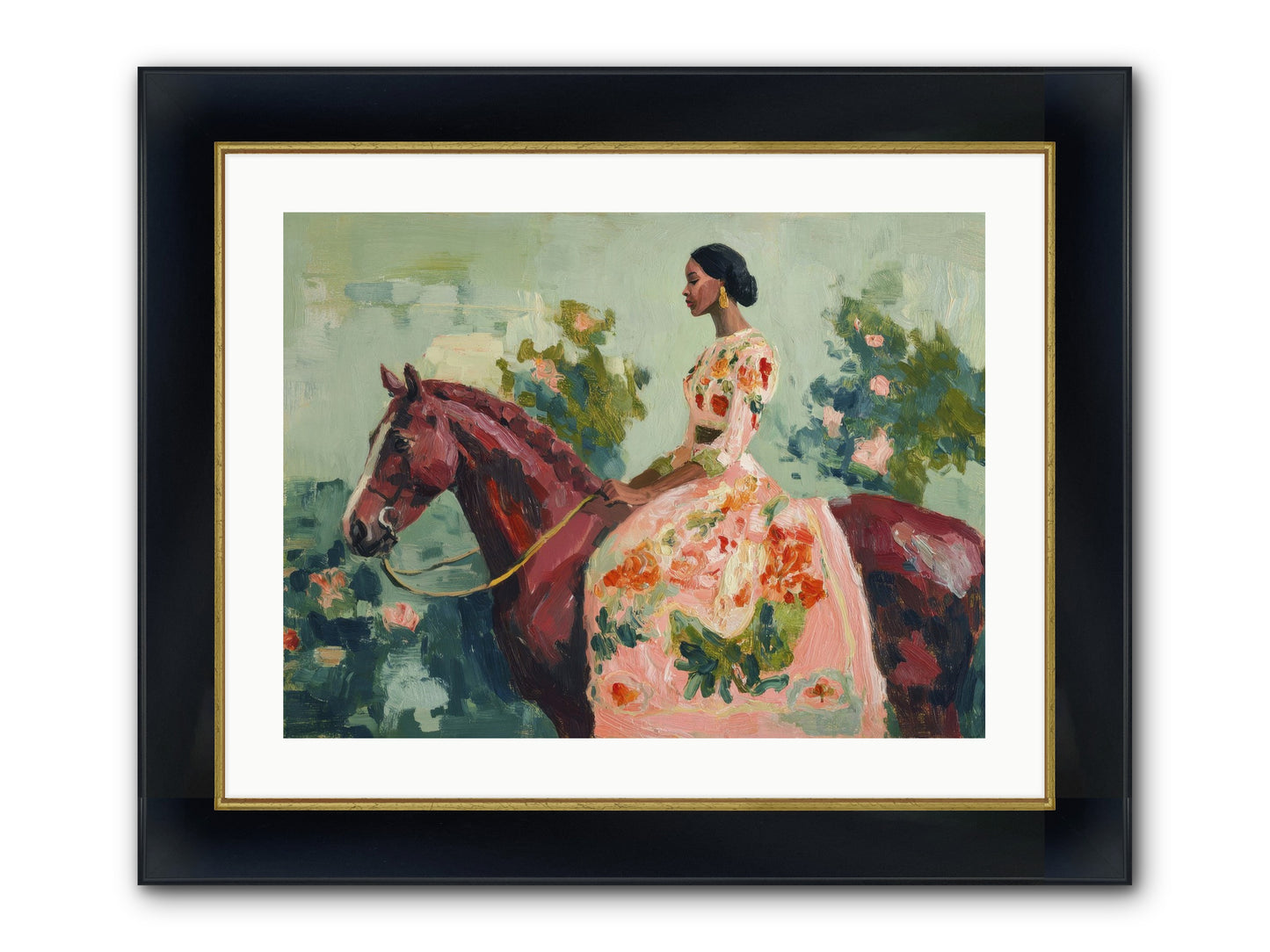Two Days With My Beloved Framed Print - Wide Black w/Gold 24x18