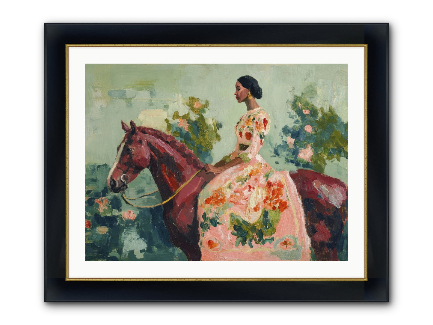 Two Days With My Beloved Framed Print - Wide Black w/Gold 32x24
