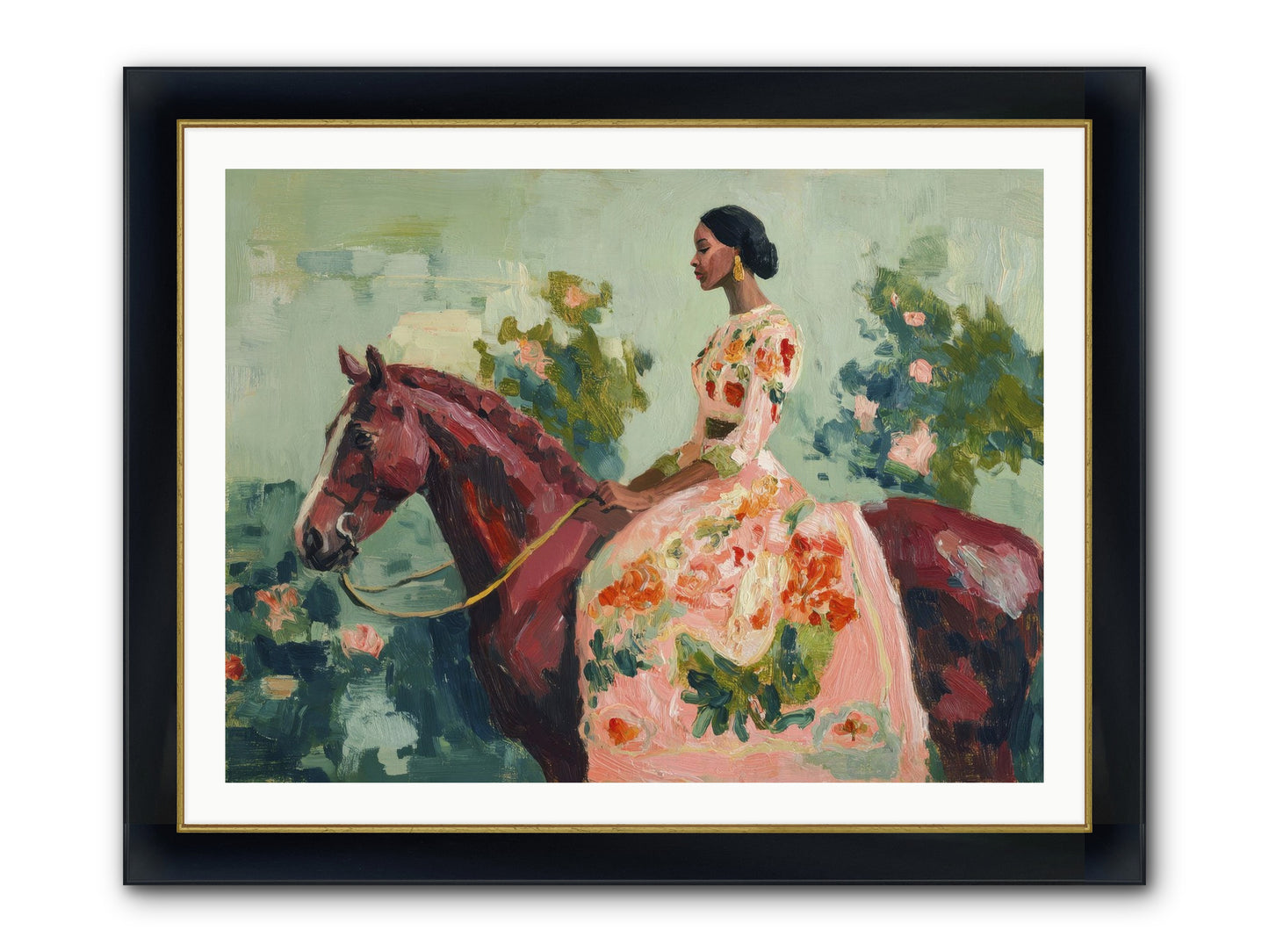 Two Days With My Beloved Framed Print - Wide Black w/Gold 40x30