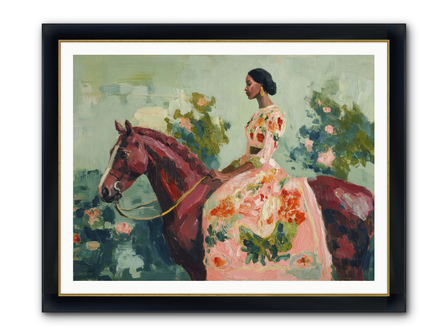 Two Days With My Beloved Framed Print - Wide Black w/Gold 48x36