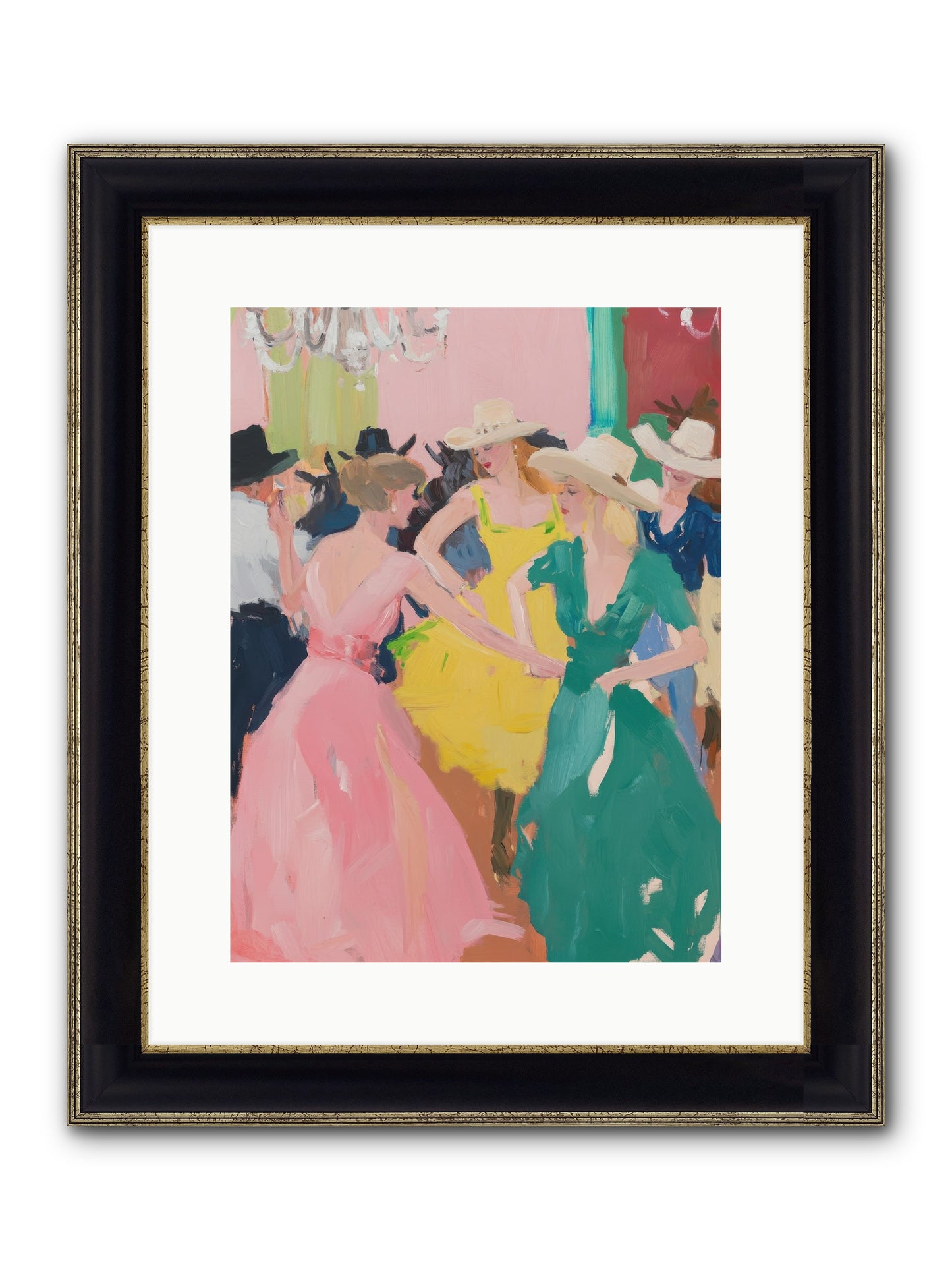 Two-Step Twilight Framed Print - Black & Gold 12x16