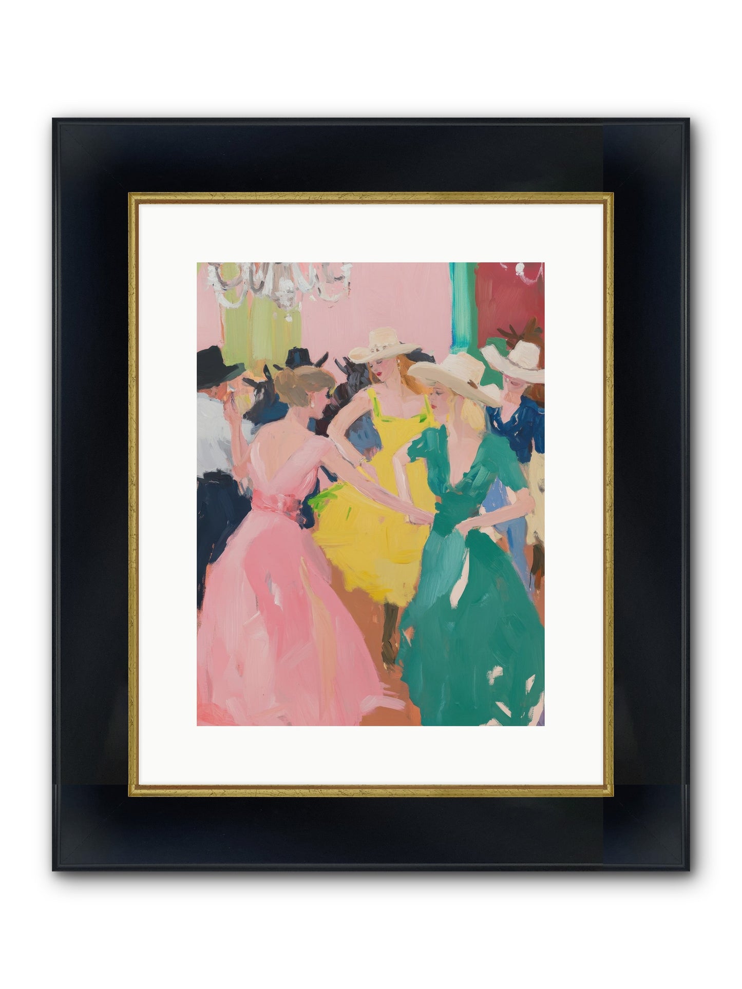 Two-Step Twilight Framed Print - Wide Black w/Gold 12x16