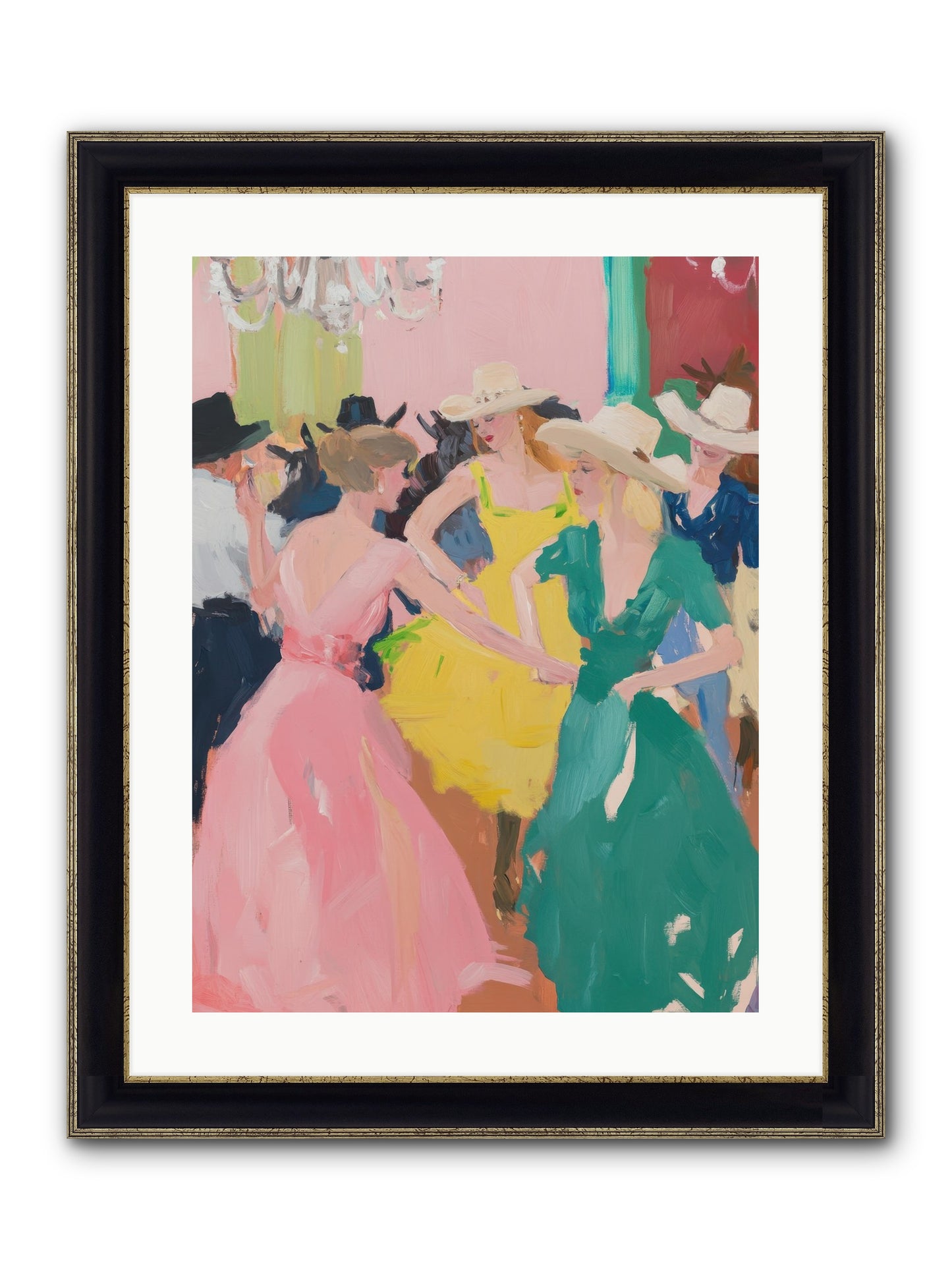 Two-Step Twilight Framed Print - Black & Gold 18x24