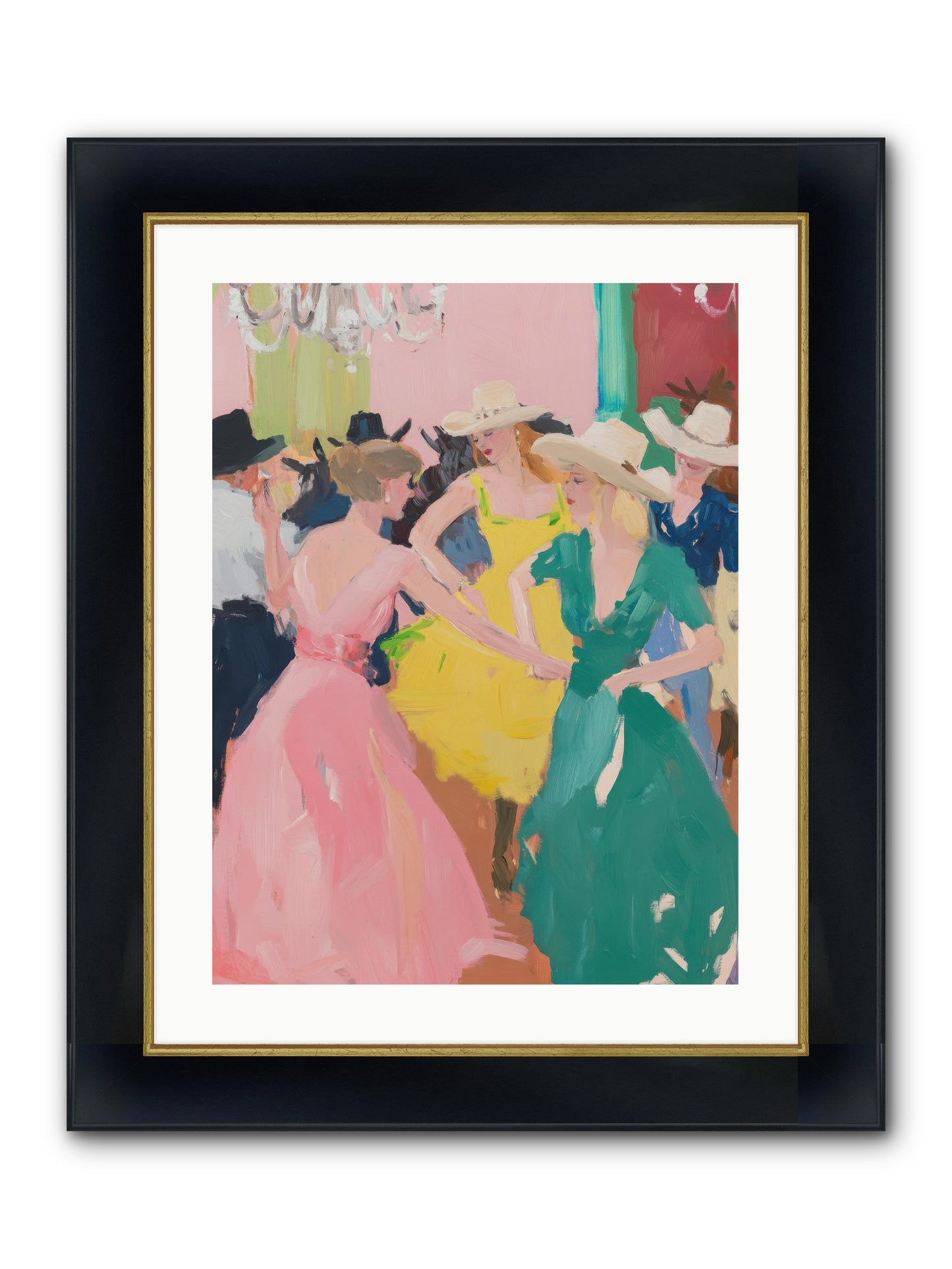 Two-Step Twilight Framed Print - Wide Black w/Gold 18x24
