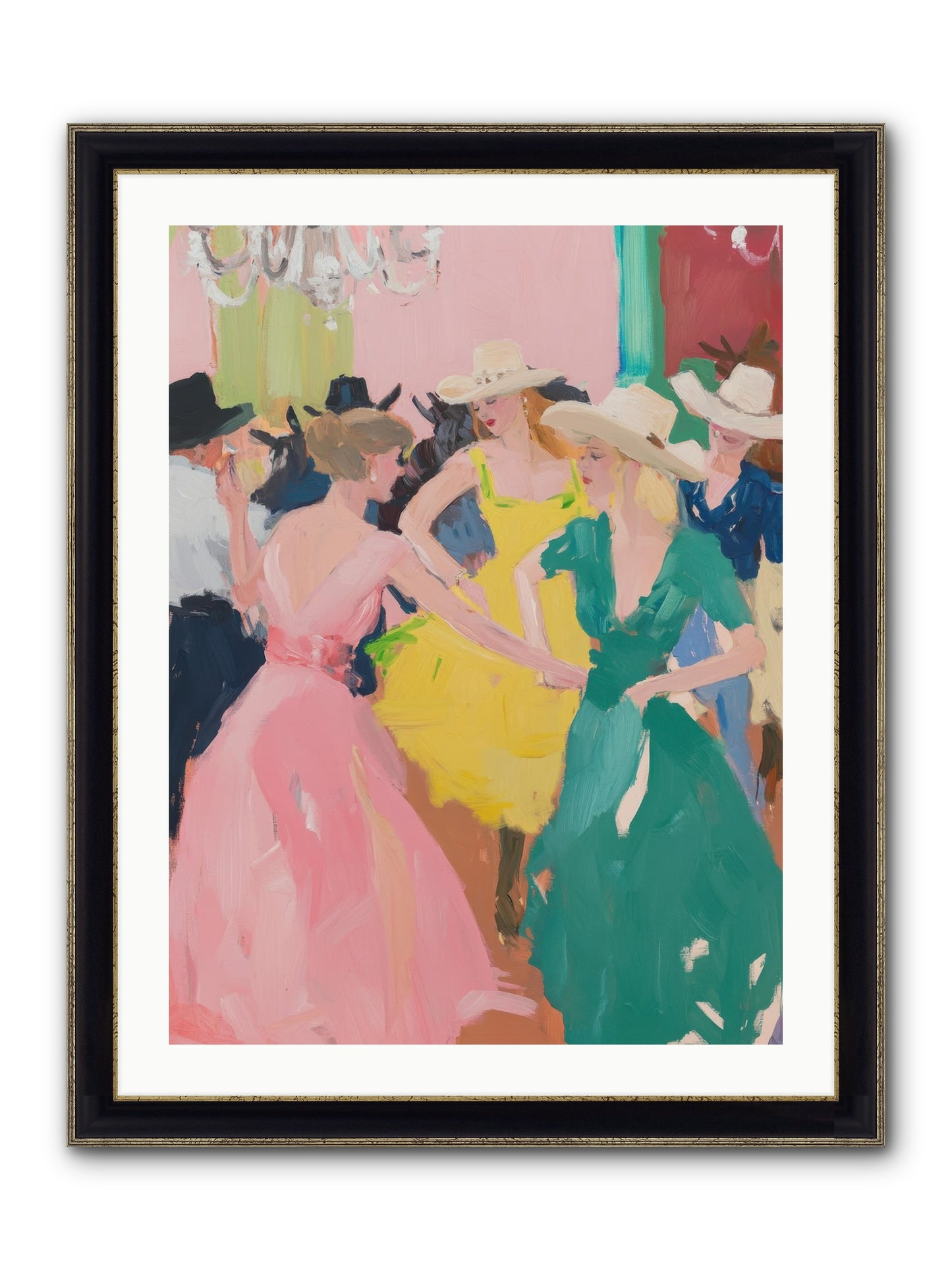 Two-Step Twilight Framed Print - Black & Gold 24x32