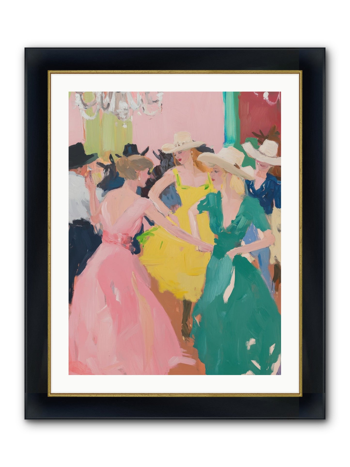 Two-Step Twilight Framed Print - Wide Black w/Gold 24x32