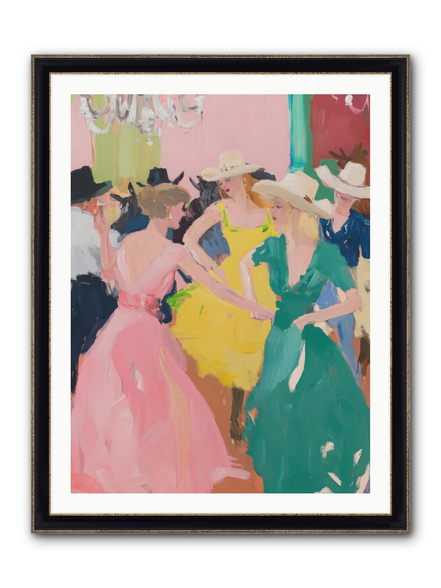 Two-Step Twilight Framed Print - Black & Gold 30x40