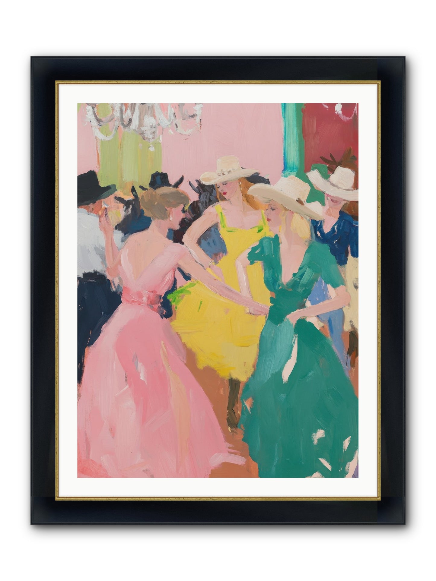 Two-Step Twilight Framed Print - Wide Black w/Gold 30x40