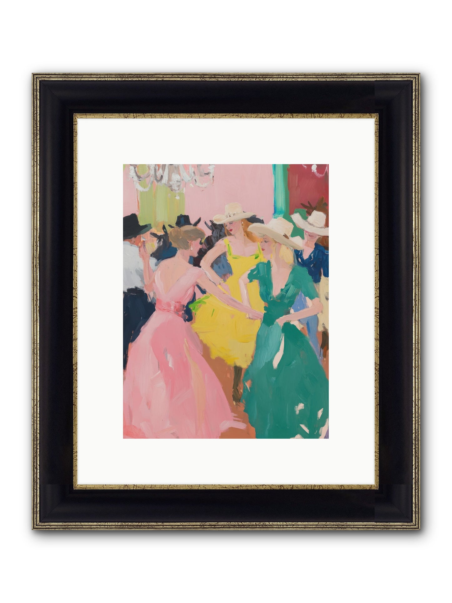 Two-Step Twilight Framed Print - Black & Gold 9x12