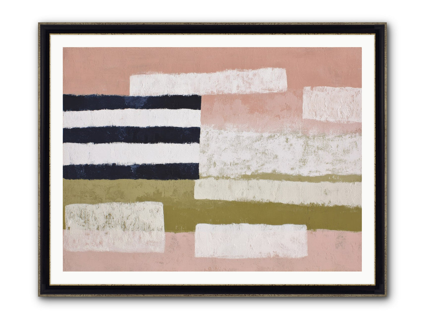 Umberly Framed Print - Black & Gold 48x36