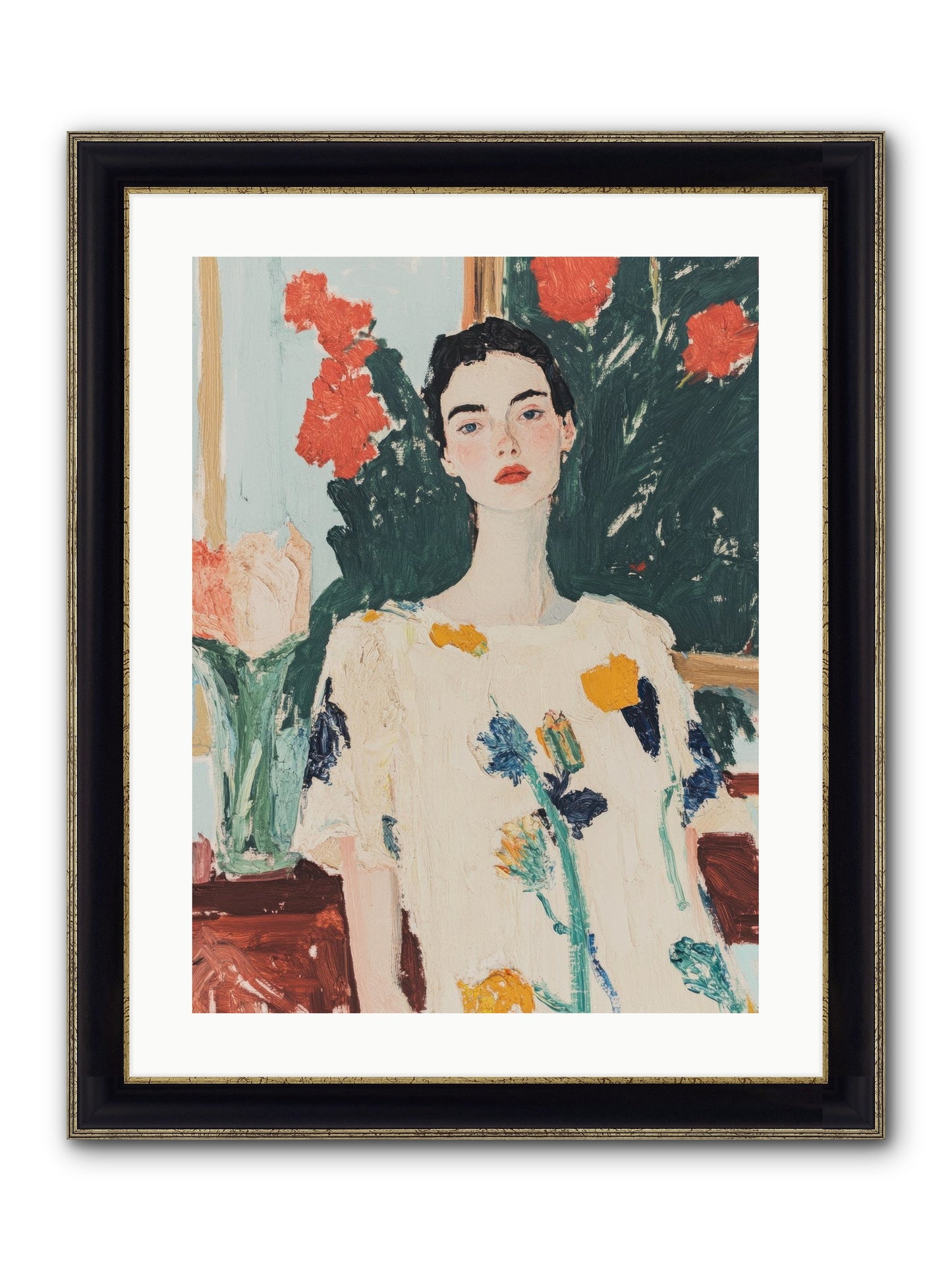 Unblinking Framed Print - Black & Gold 18x24