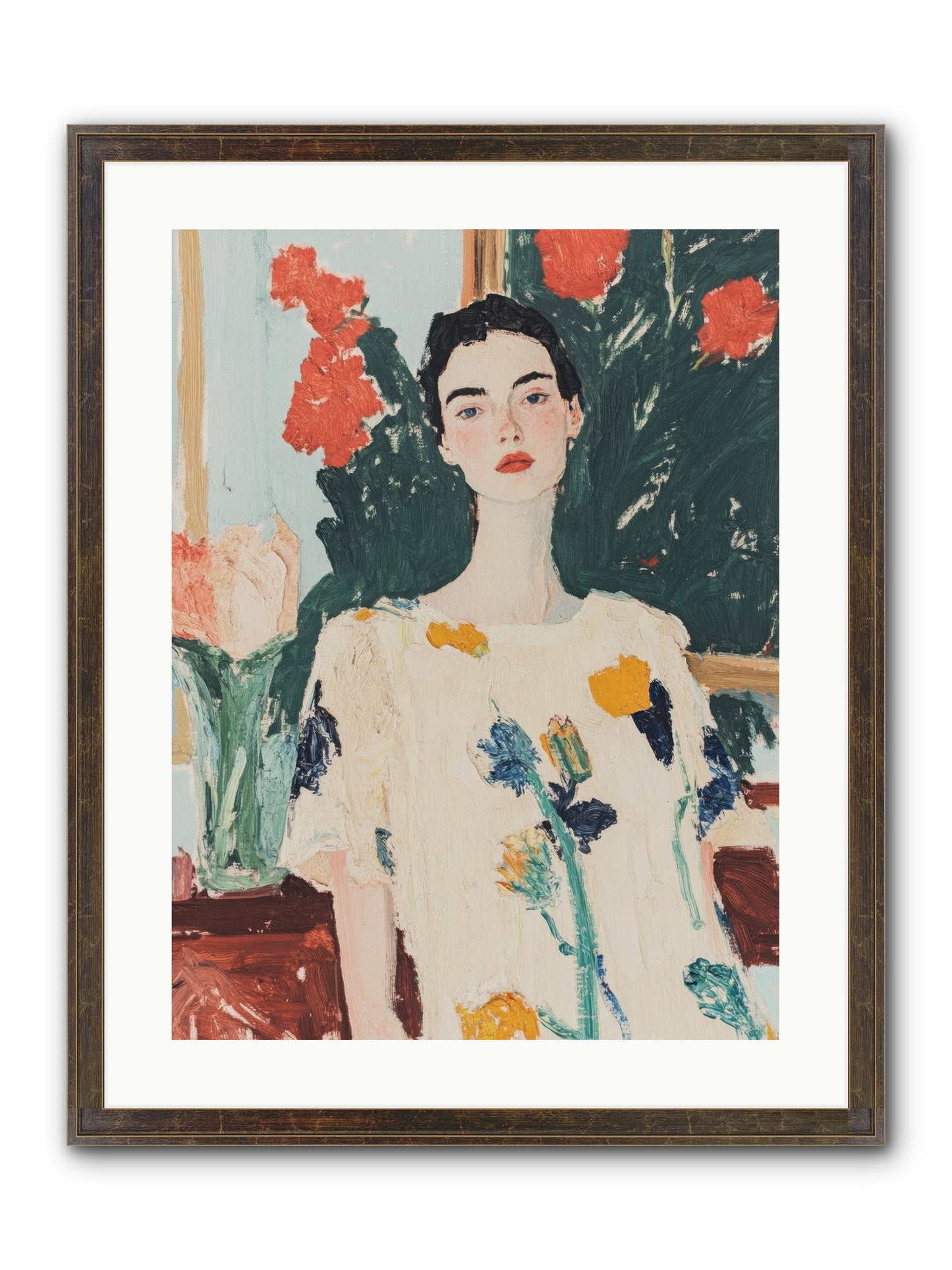 Unblinking Framed Print - Slimwoods Black/Gold 18x24