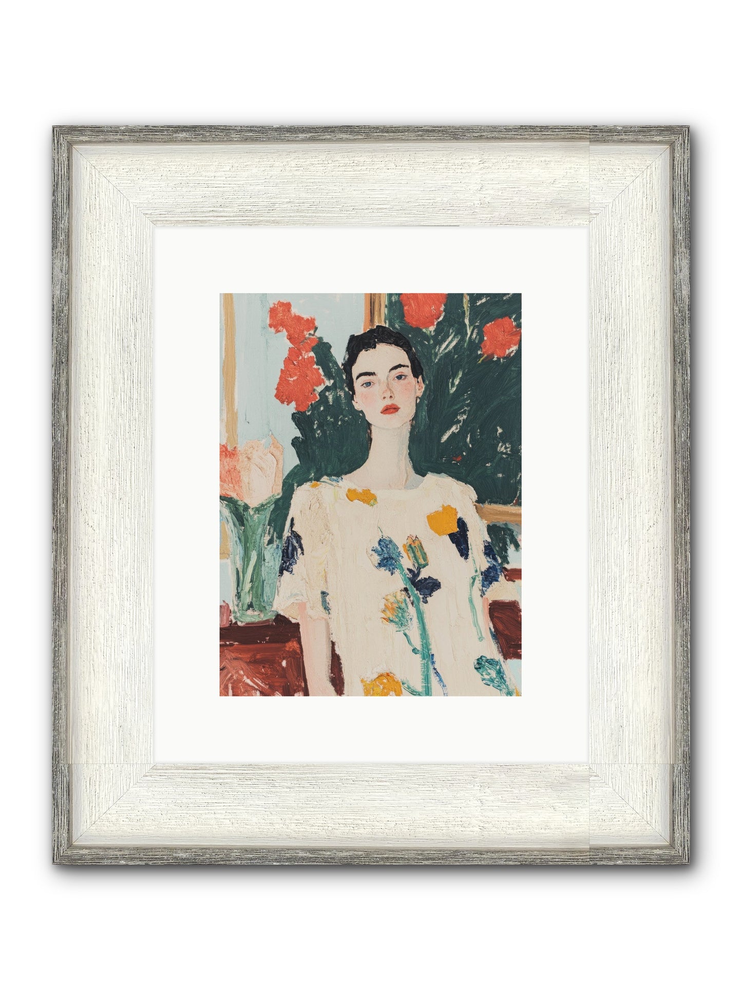 Unblinking Framed Print - Driftwood White 9x12