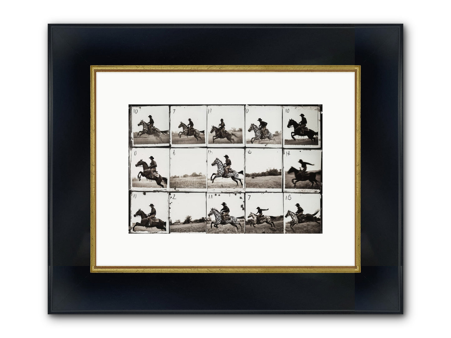Unbridled Spirit Framed Print - Wide Black w/Gold 12x8