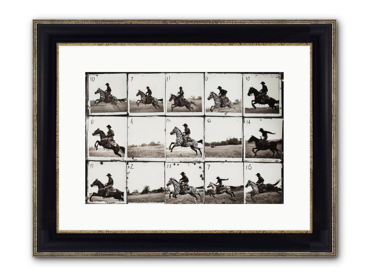 Unbridled Spirit Framed Print - Black & Gold 15x10