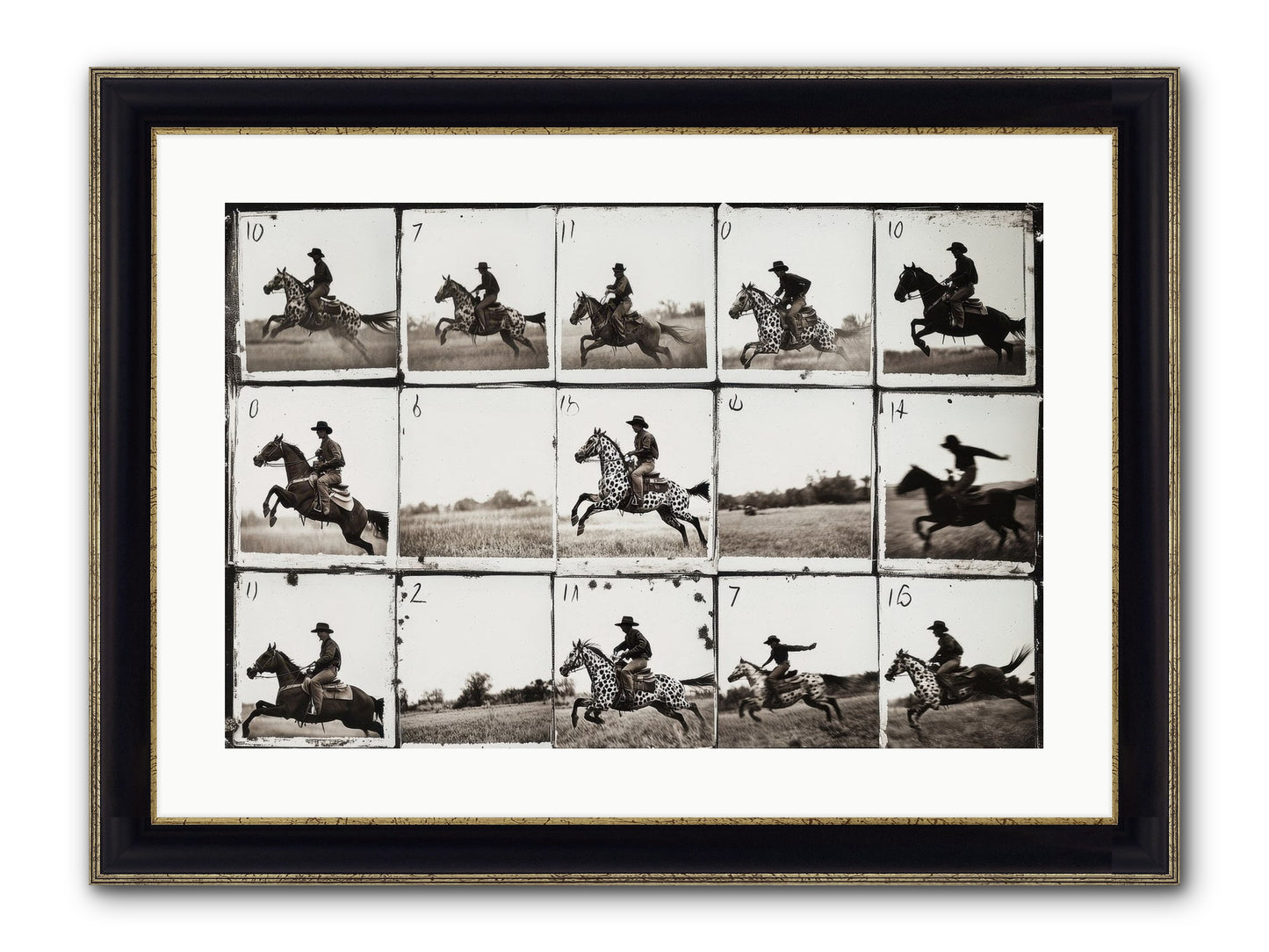 Unbridled Spirit Framed Print - Black & Gold 24x16