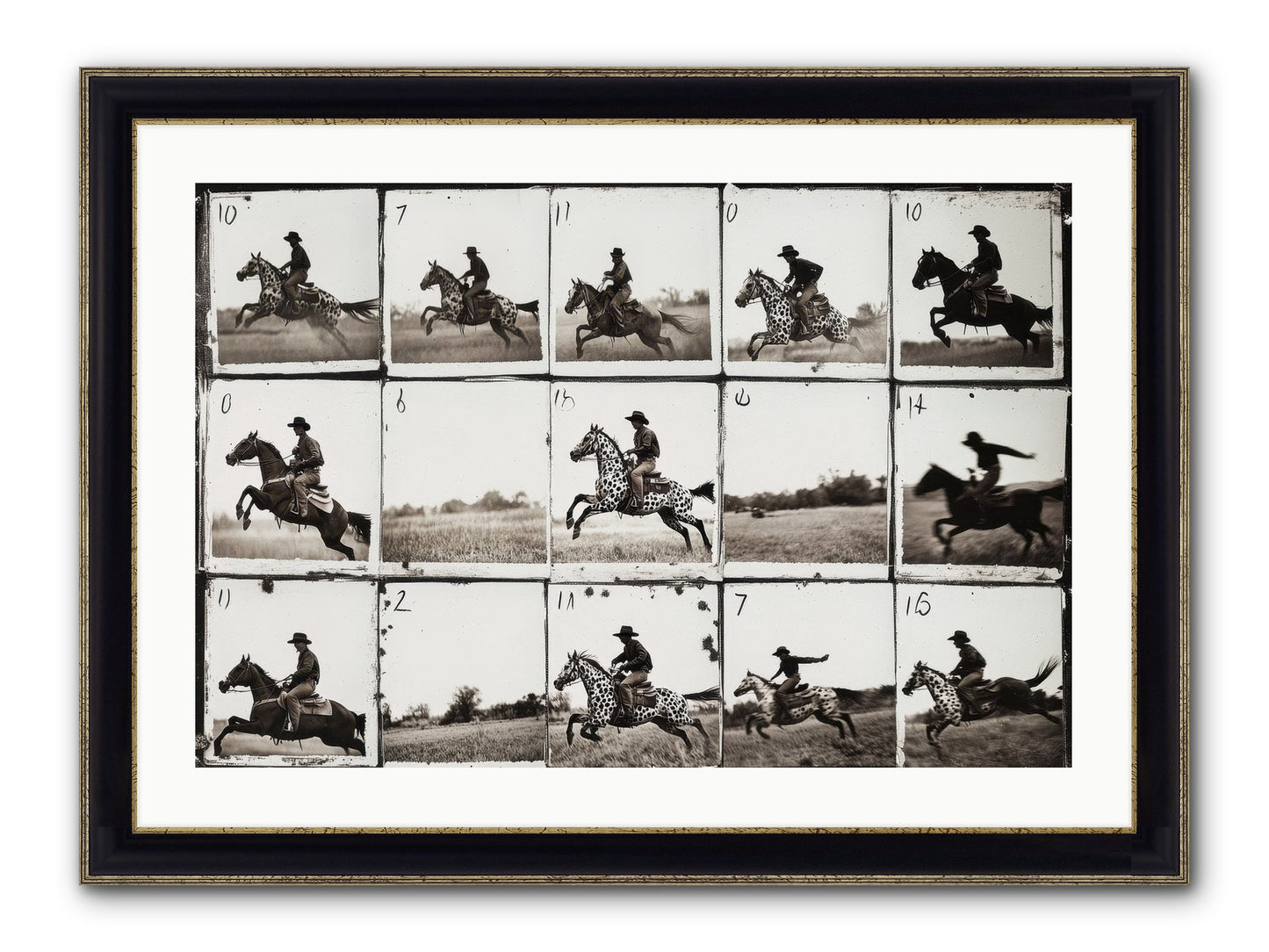 Unbridled Spirit Framed Print - Black & Gold 30x20
