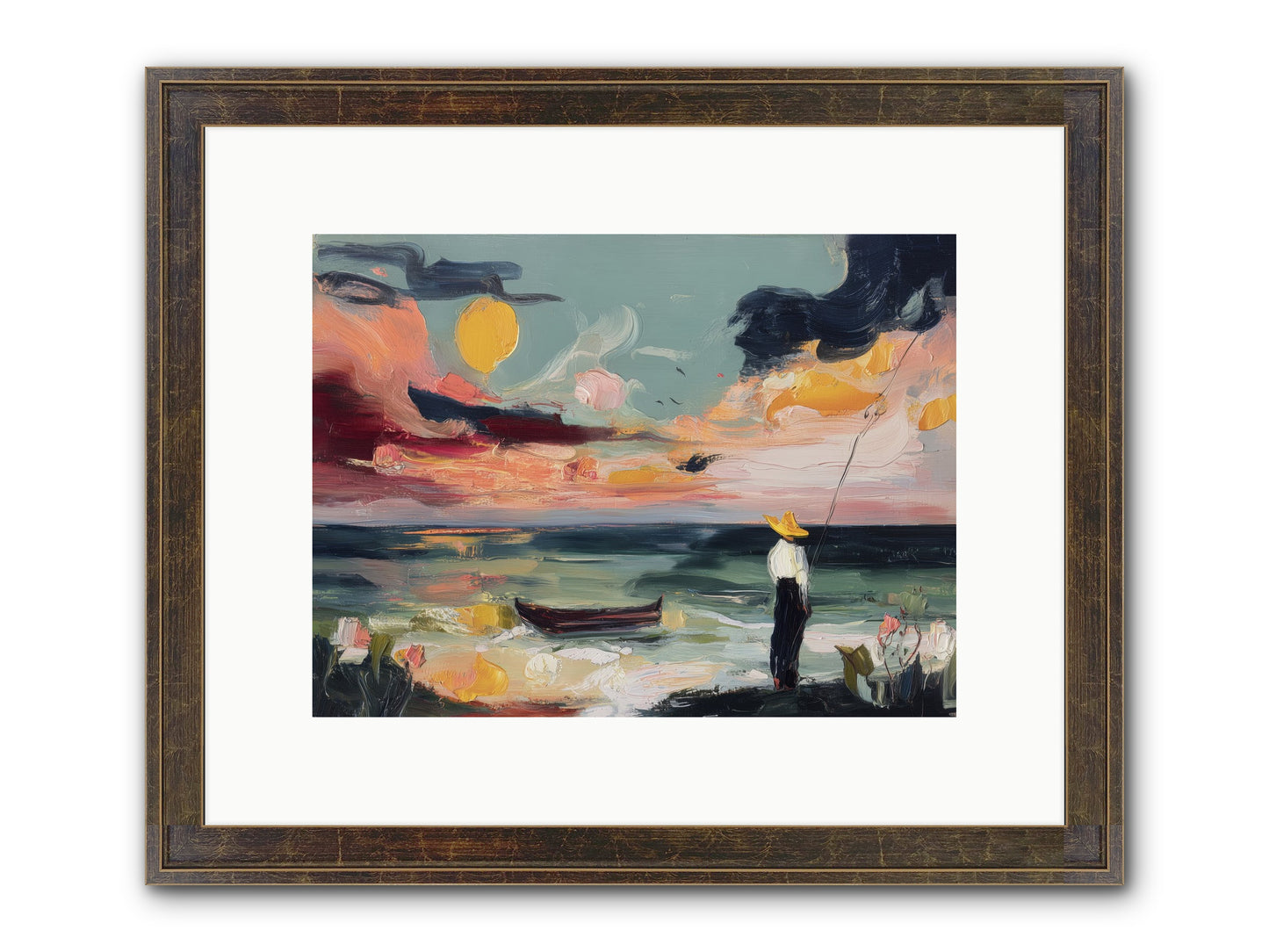 Uncharted Paradise Framed Print - Slimwoods Black/Gold 12x9