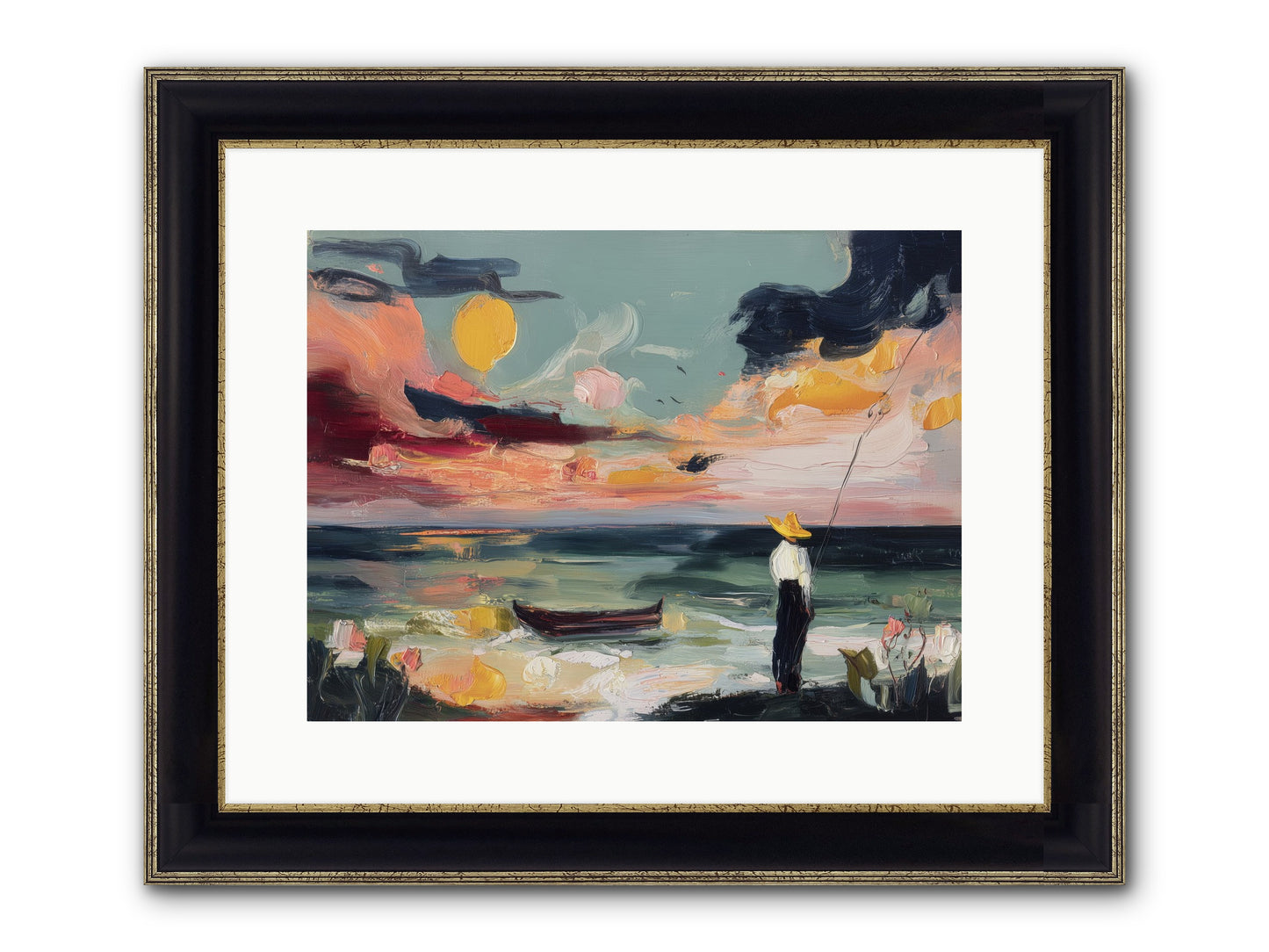 Uncharted Paradise Framed Print - Black & Gold 16x12