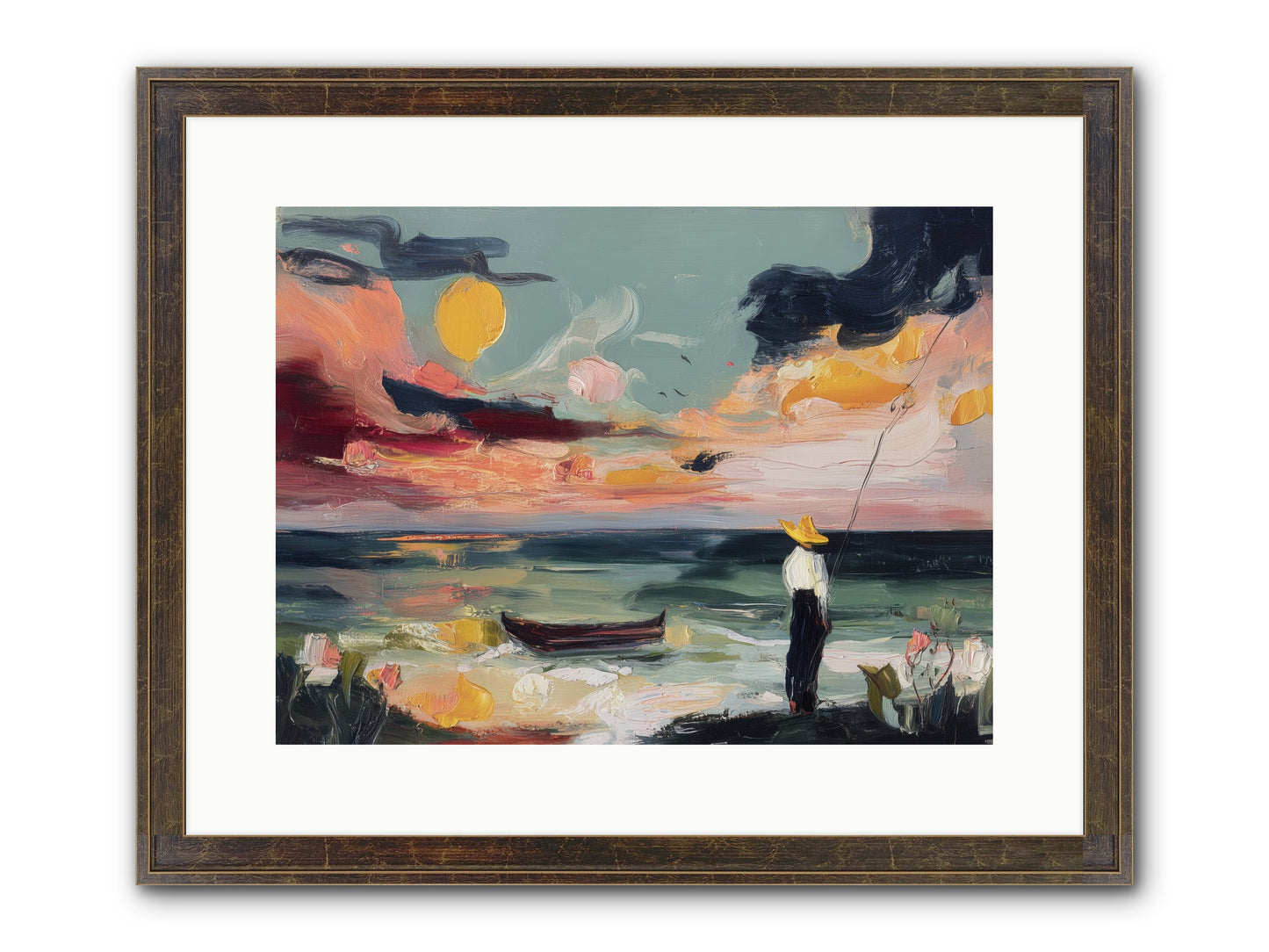 Uncharted Paradise Framed Print - Slimwoods Black/Gold 16x12