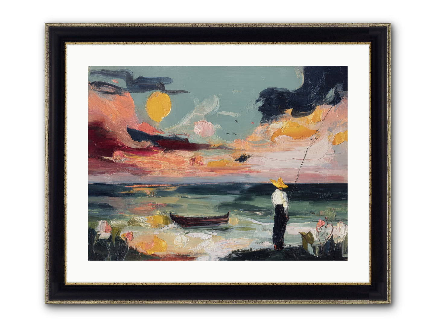 Uncharted Paradise Framed Print - Black & Gold 24x18